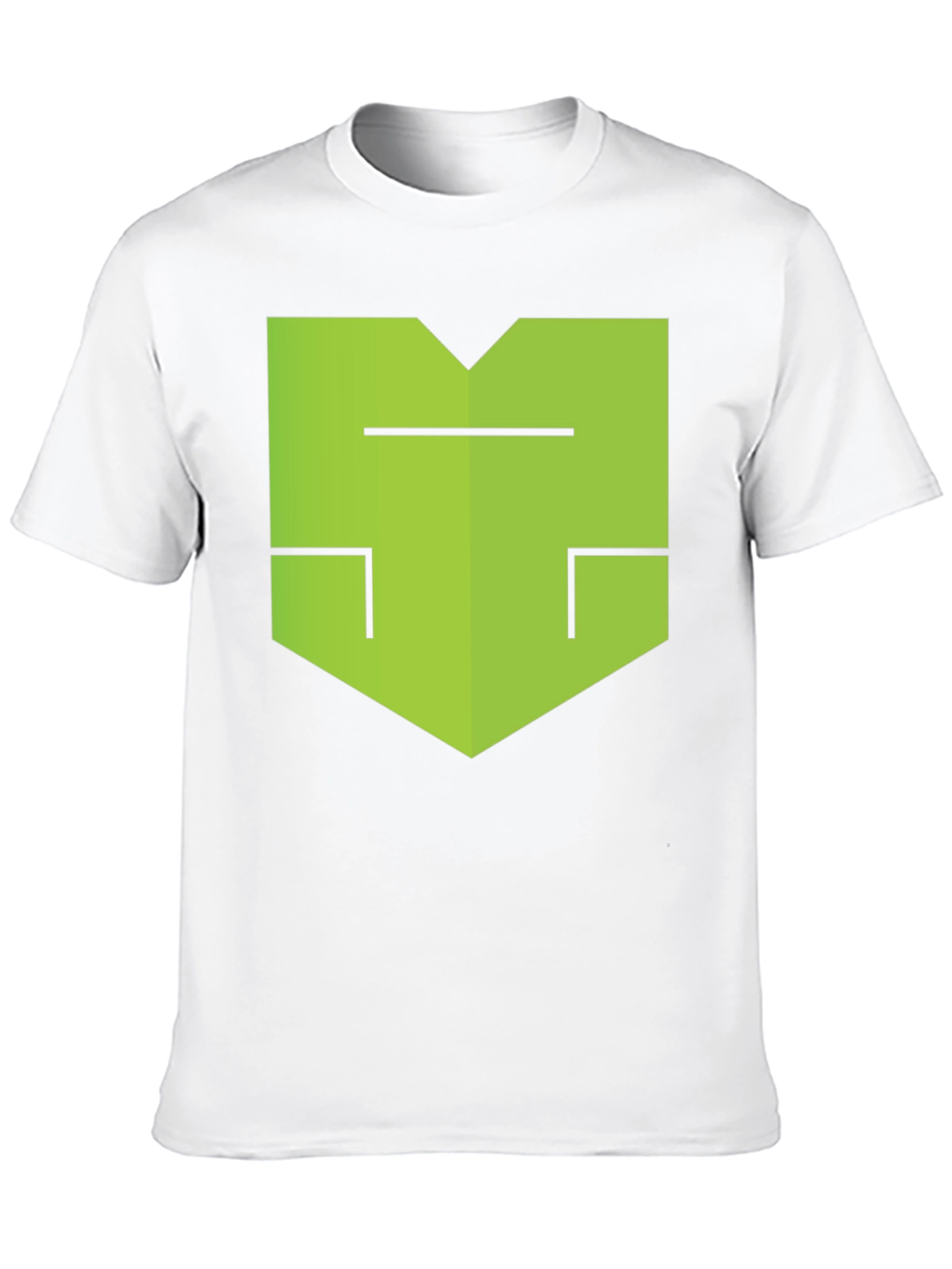 Modern Geometric Graphic Tee - Black