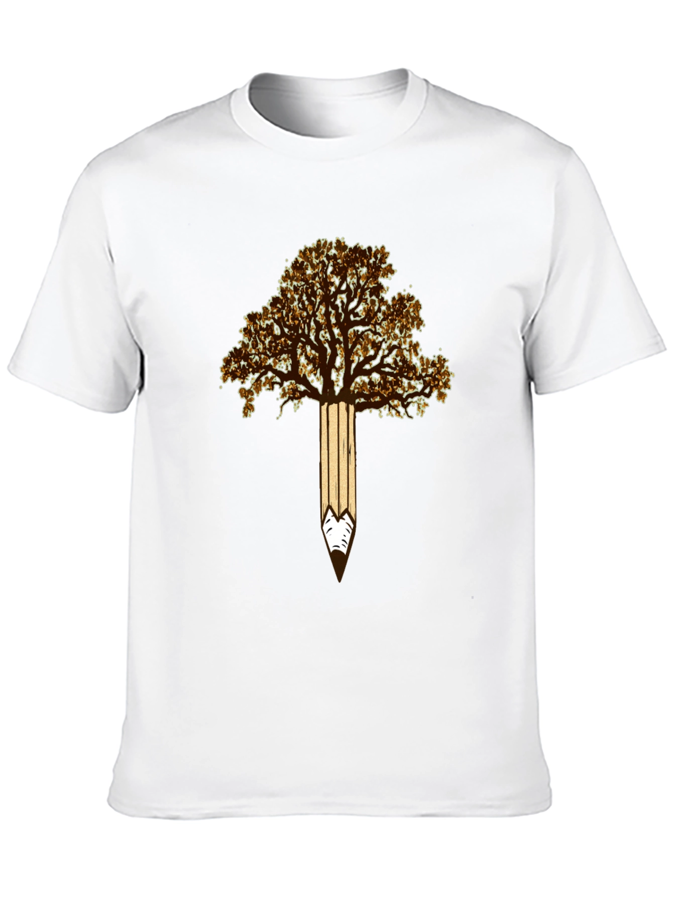 Tree Pencil Graphic Tee - Nature Inspired Design