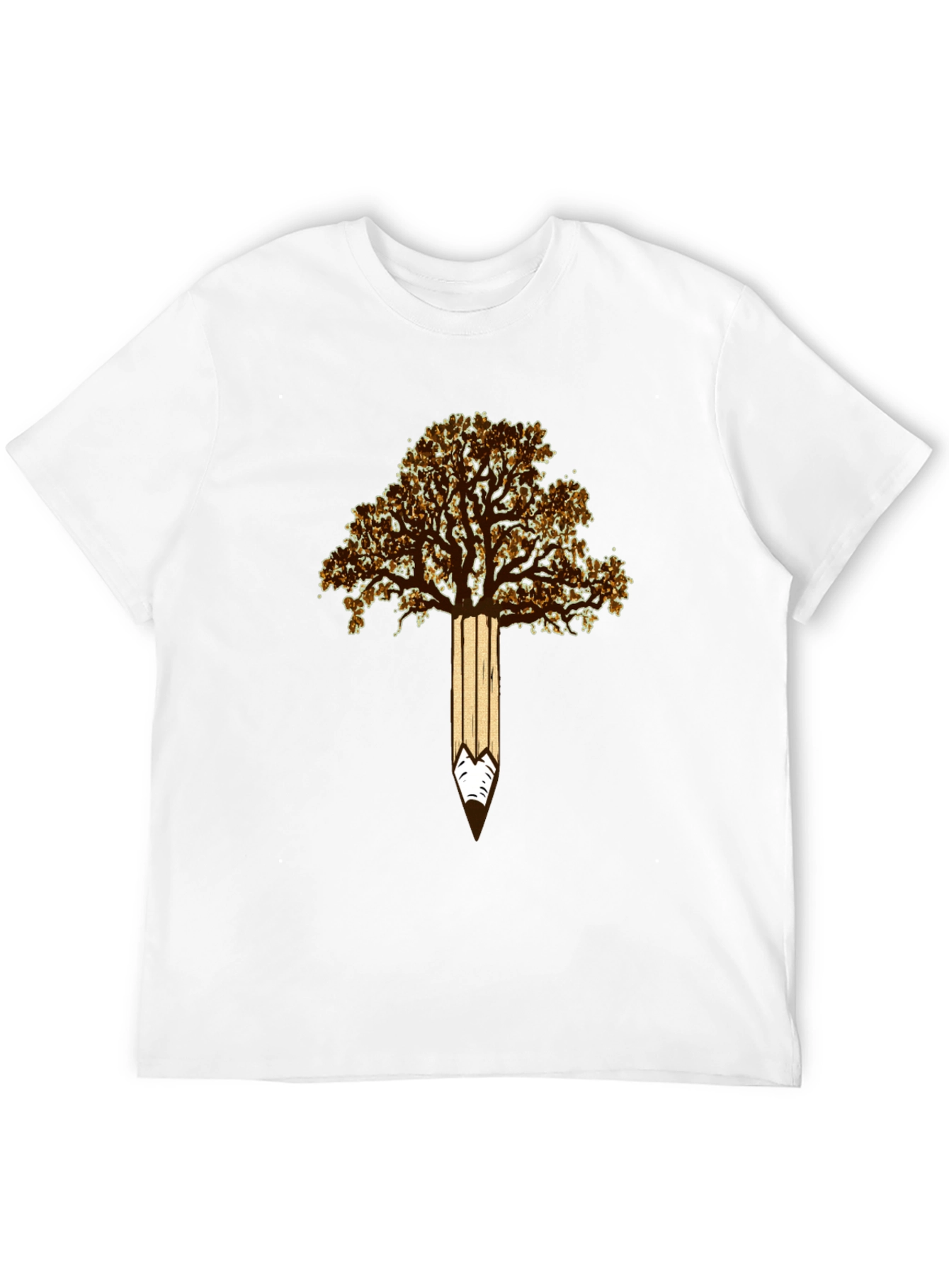 Tree Pencil Graphic Tee - Nature Inspired Design