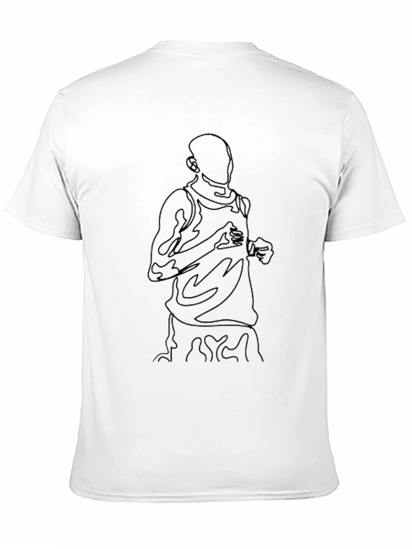 Abstract Line Art Graphic T-Shirt - Modern Style