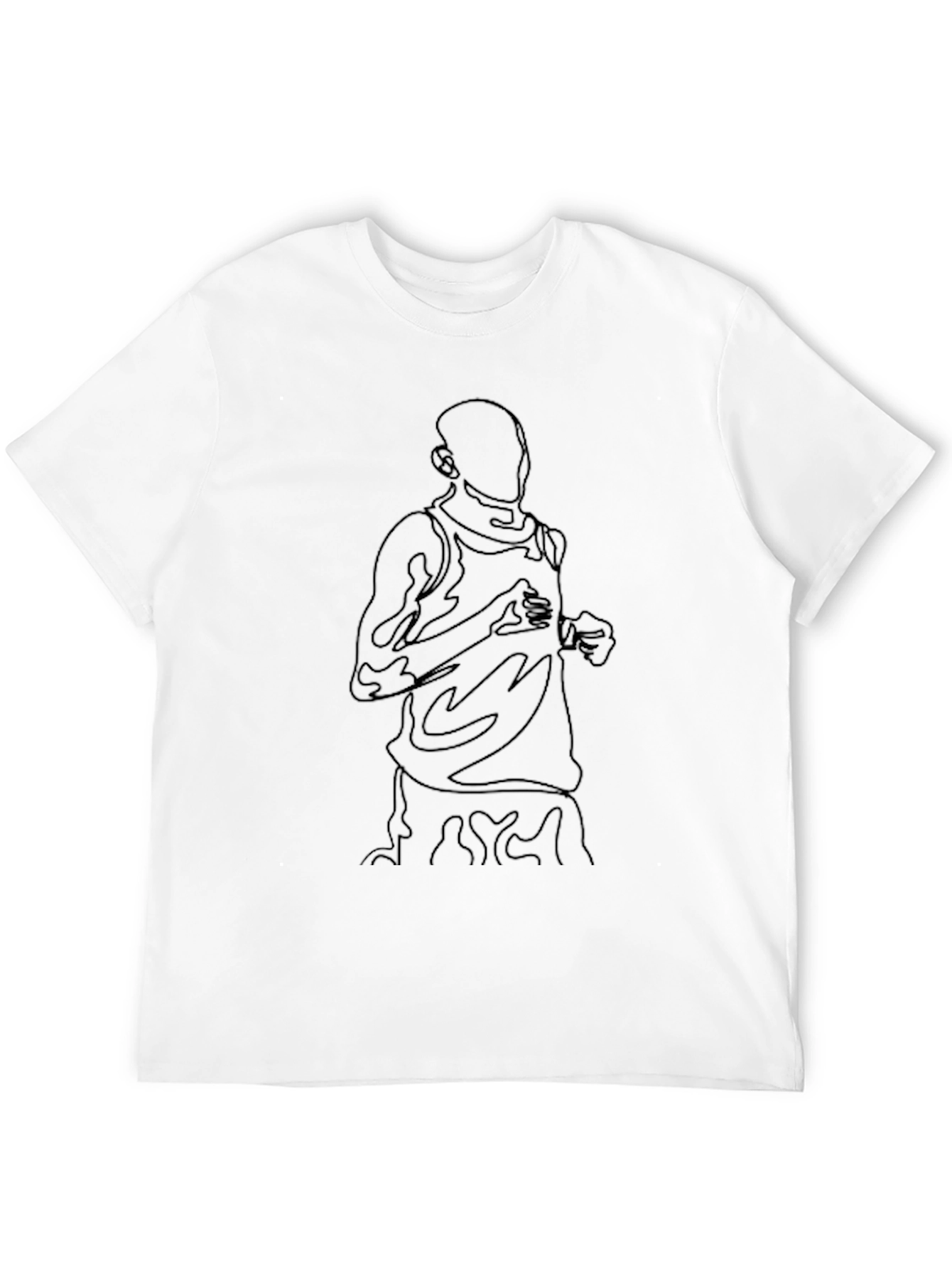 Abstract Line Art Graphic T-Shirt - Modern Style