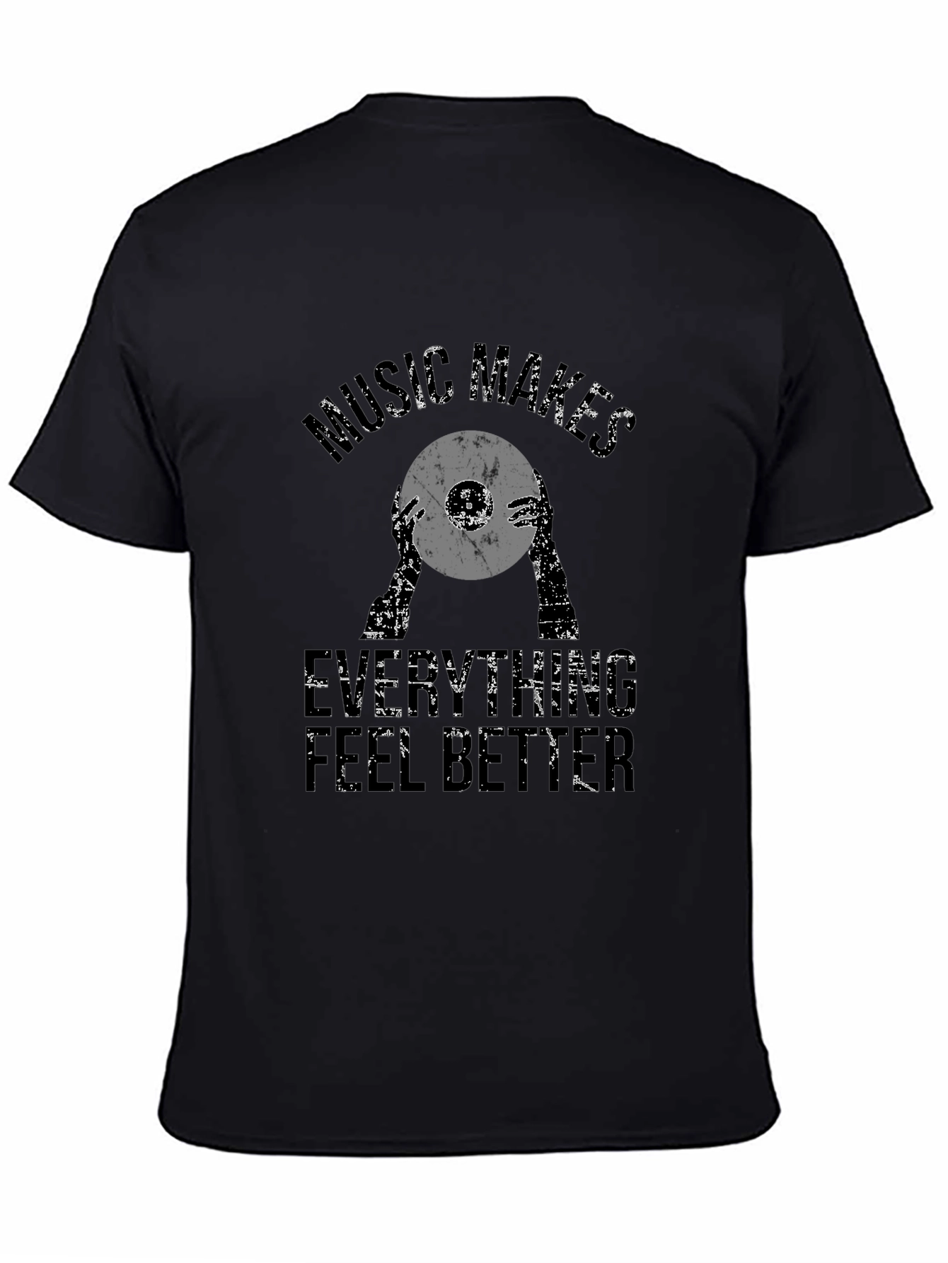 Music Makes Everything Better Black Graphic Tee