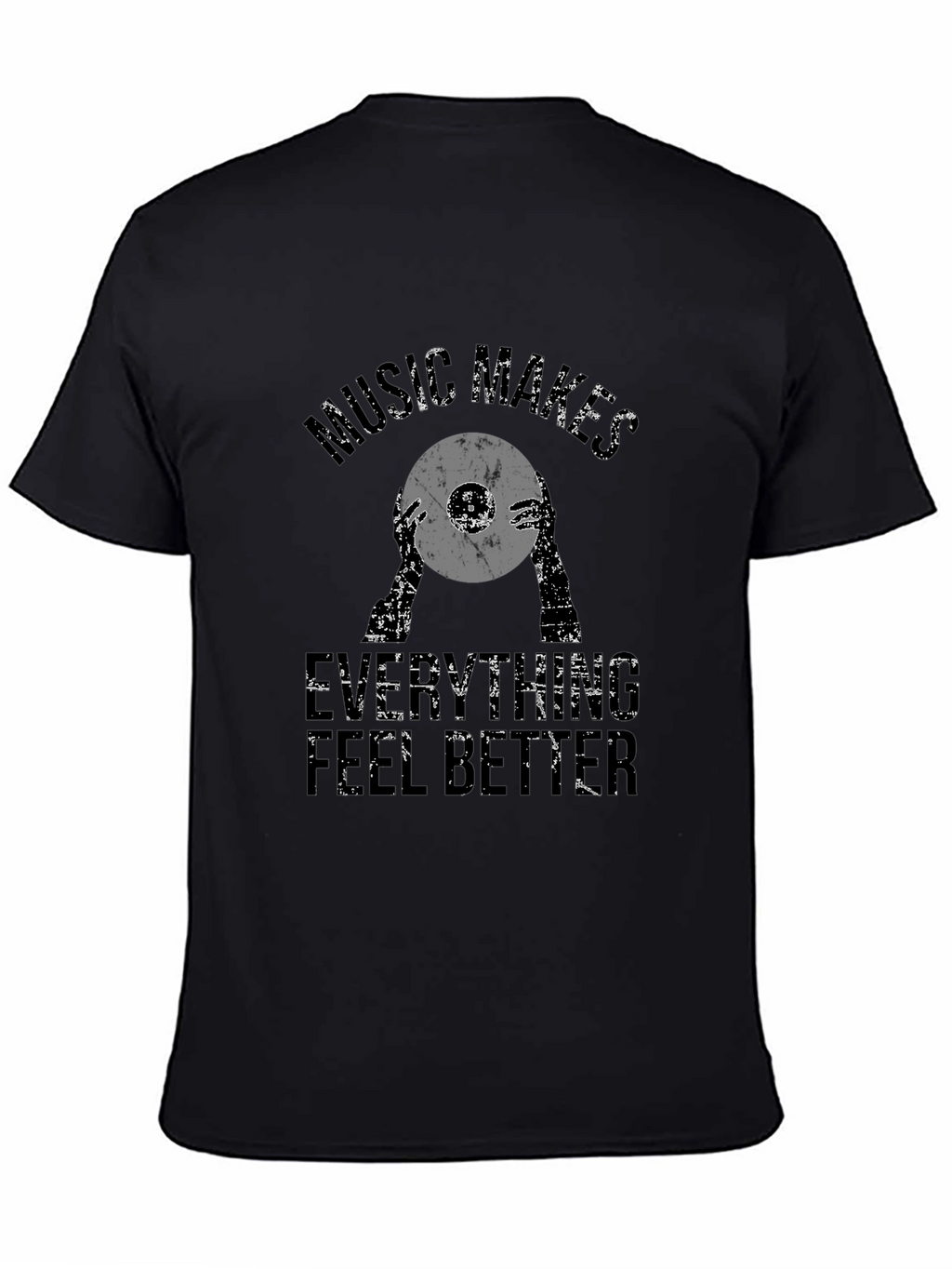 Music Makes Everything Better Black Graphic Tee