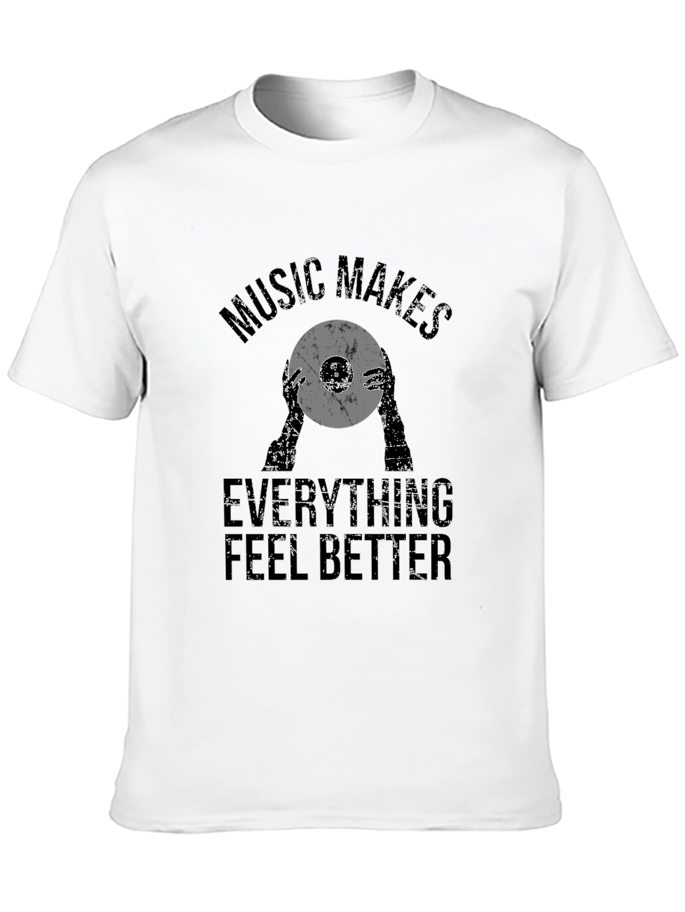 Music Makes Everything Better Black Graphic Tee