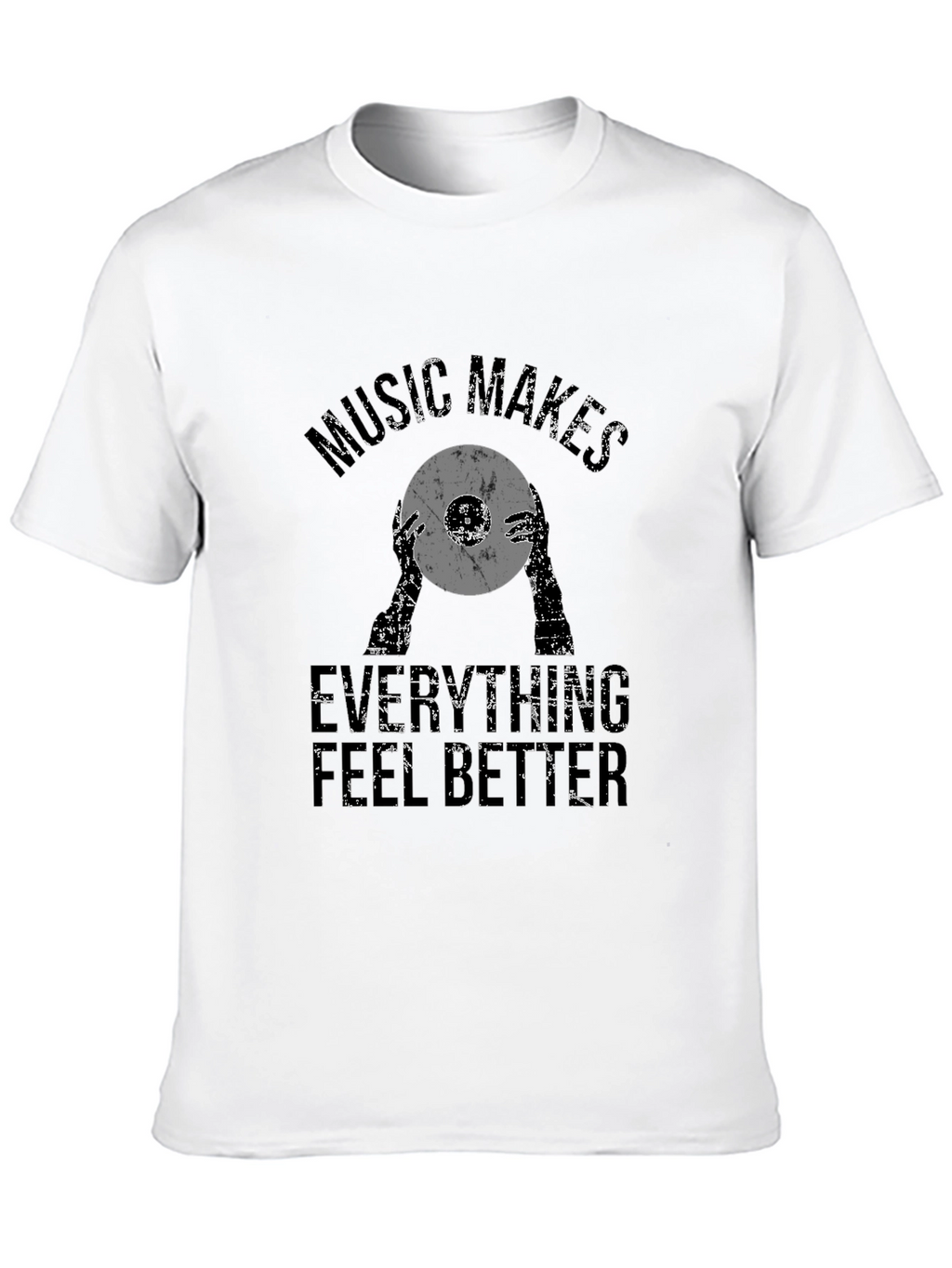 Music Makes Everything Better Black Graphic Tee