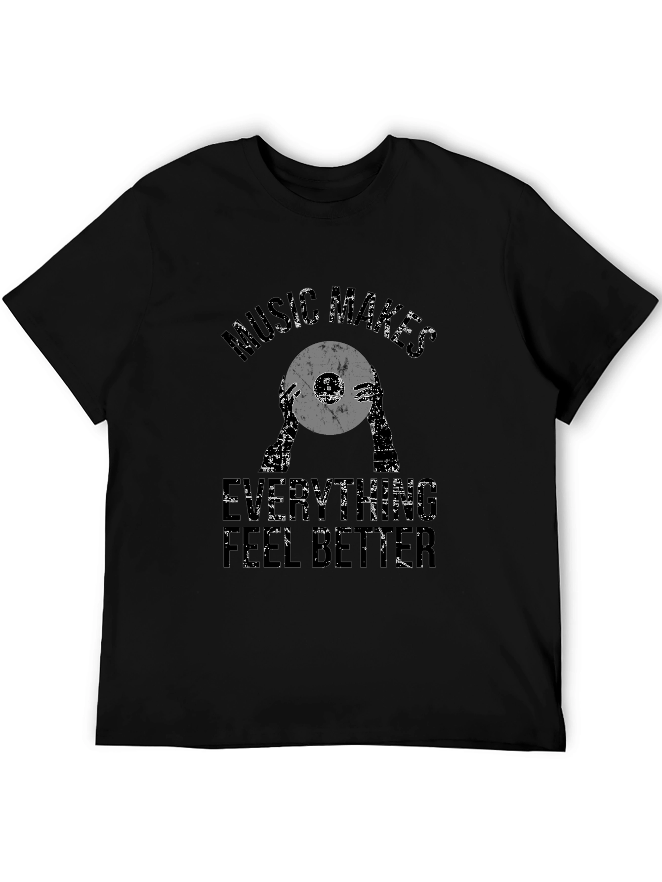 Music Makes Everything Better Black Graphic Tee