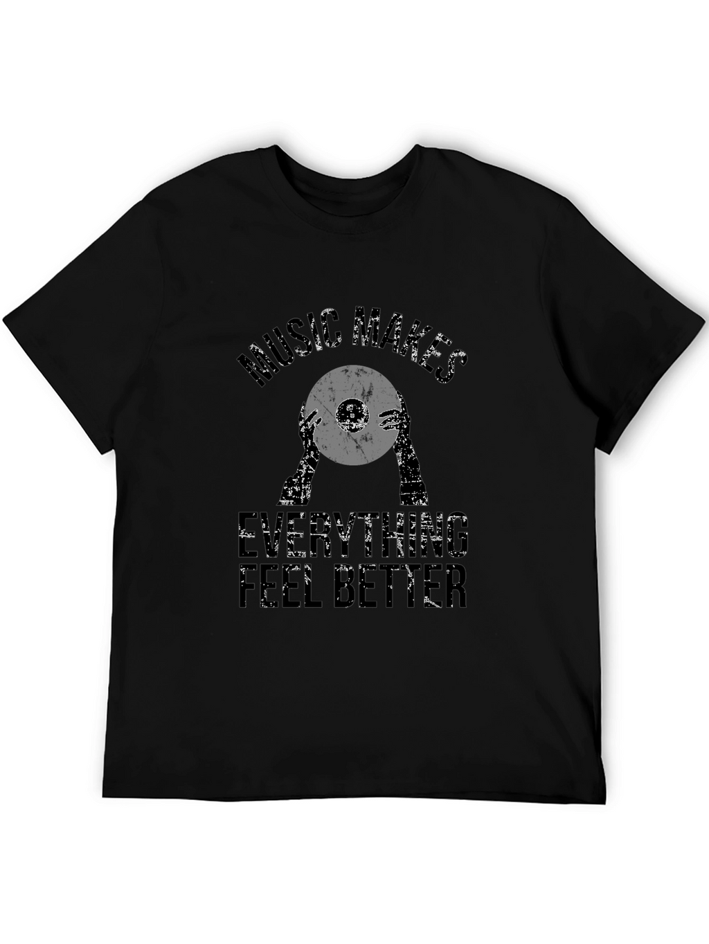 Music Makes Everything Better Black Graphic Tee