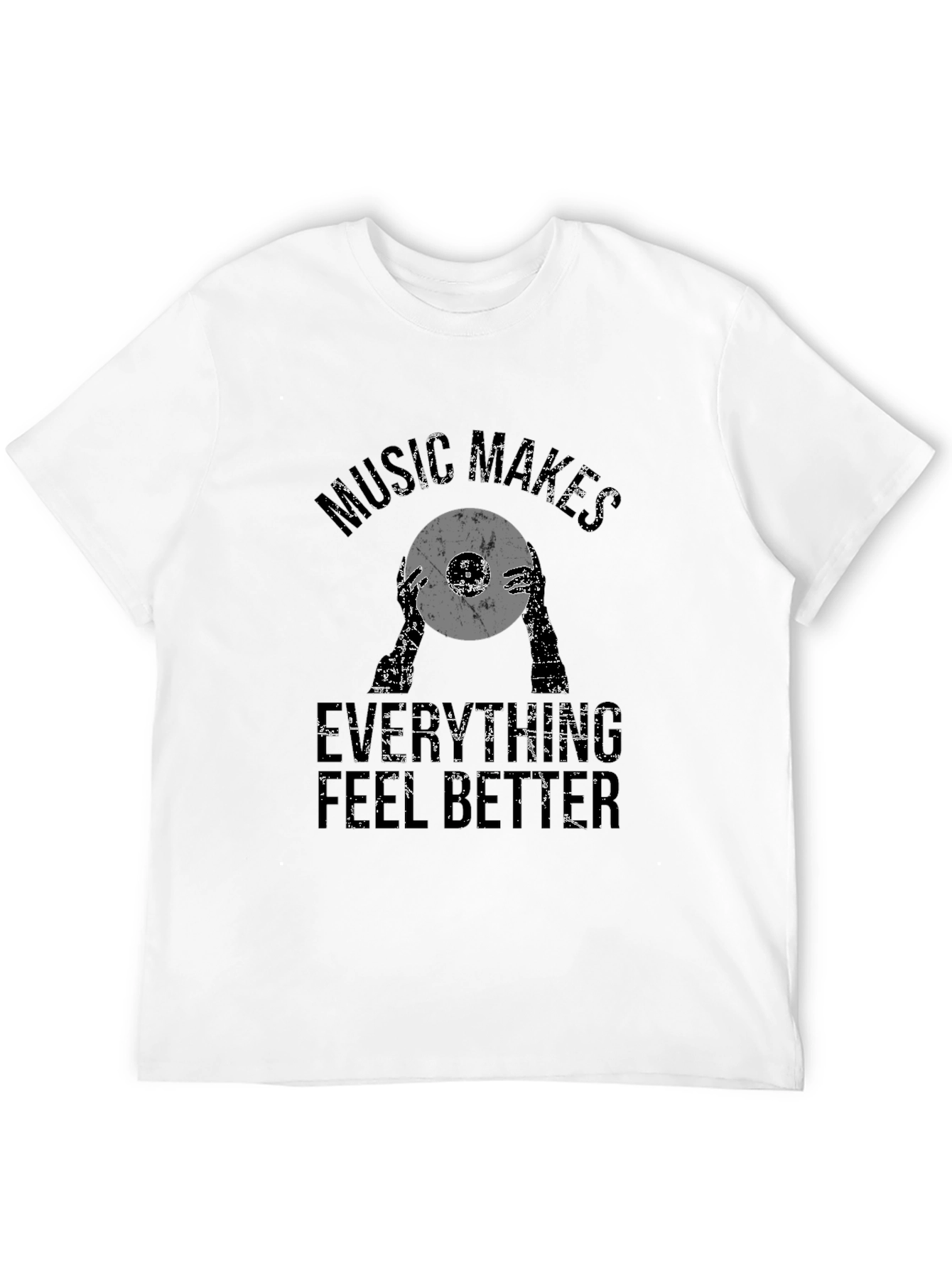 Music Makes Everything Better Black Graphic Tee