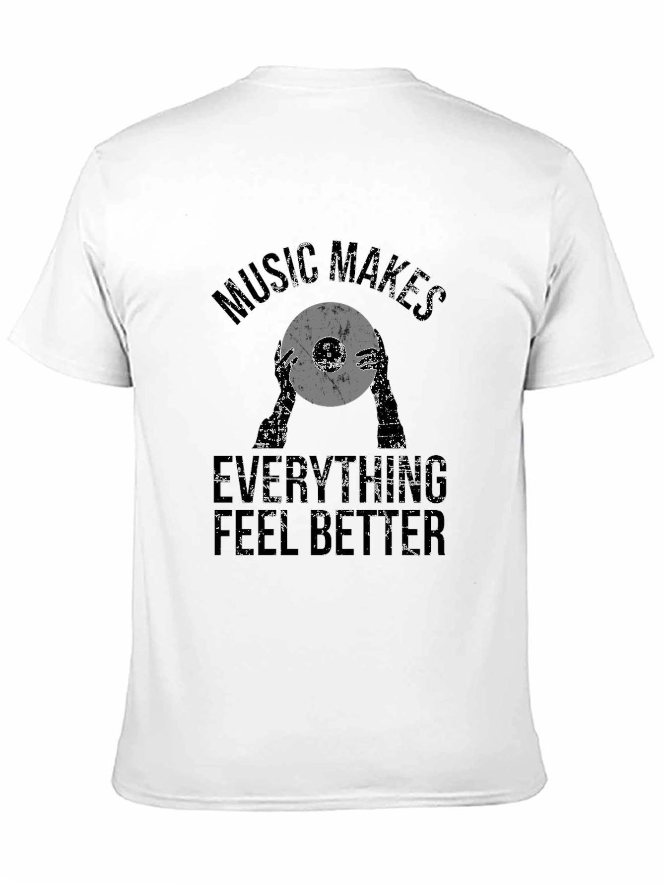 Music Makes Everything Better Black Graphic Tee