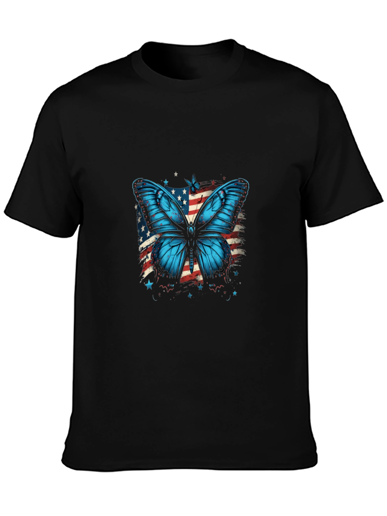 Butterfly USA Flag Graphic Tee