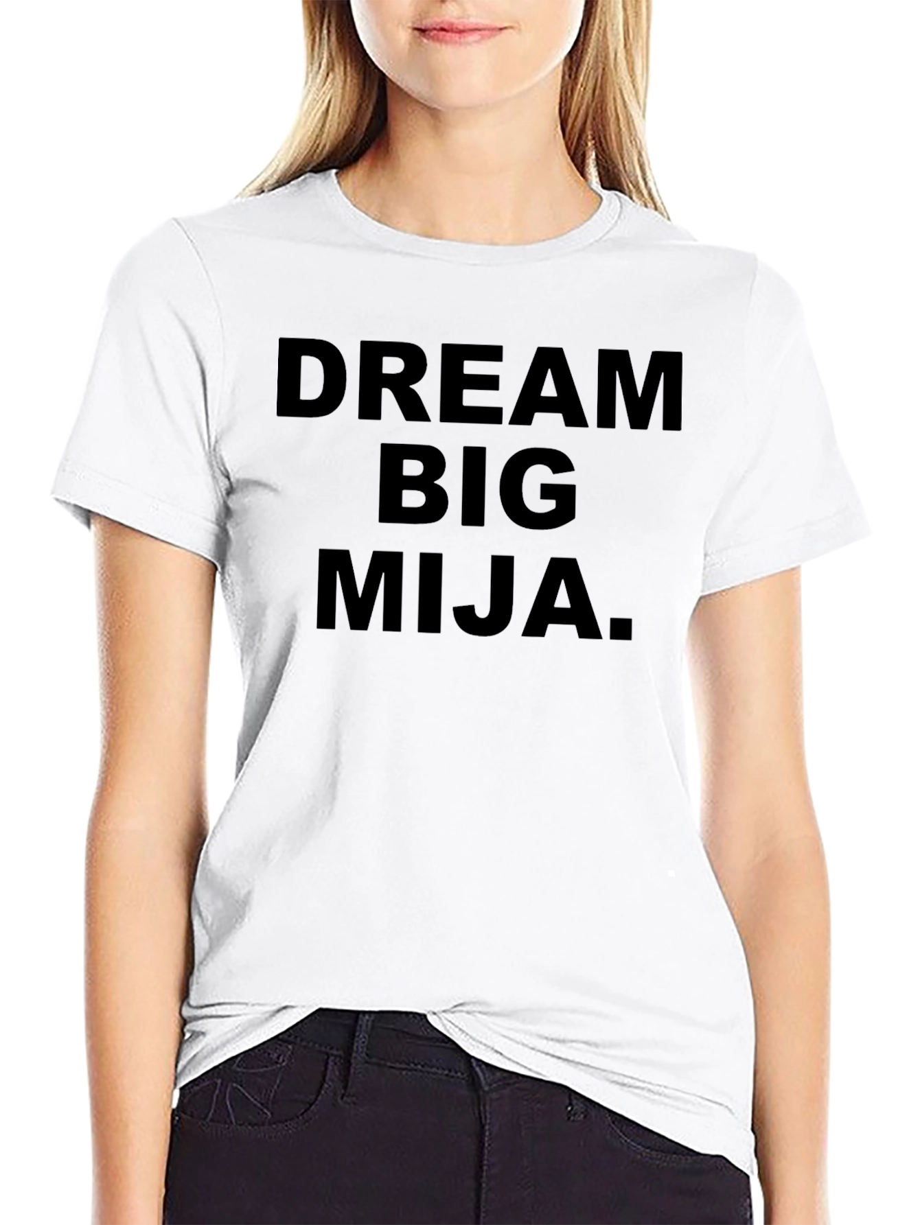 Dream Big Mija Graphic Tee - Inspirational Black T-Shirt