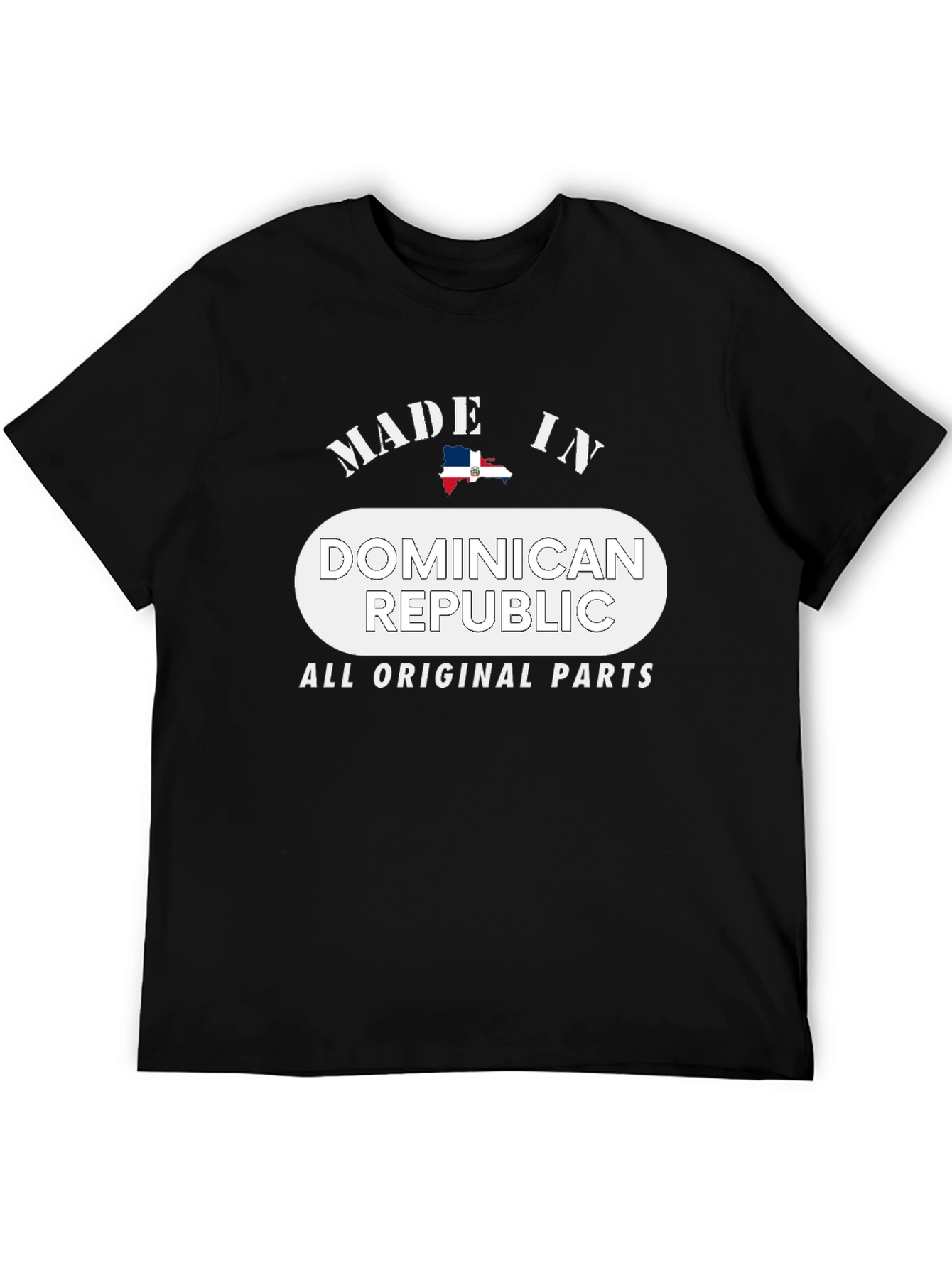 Dominican Republic All Original Parts Black T-Shirt