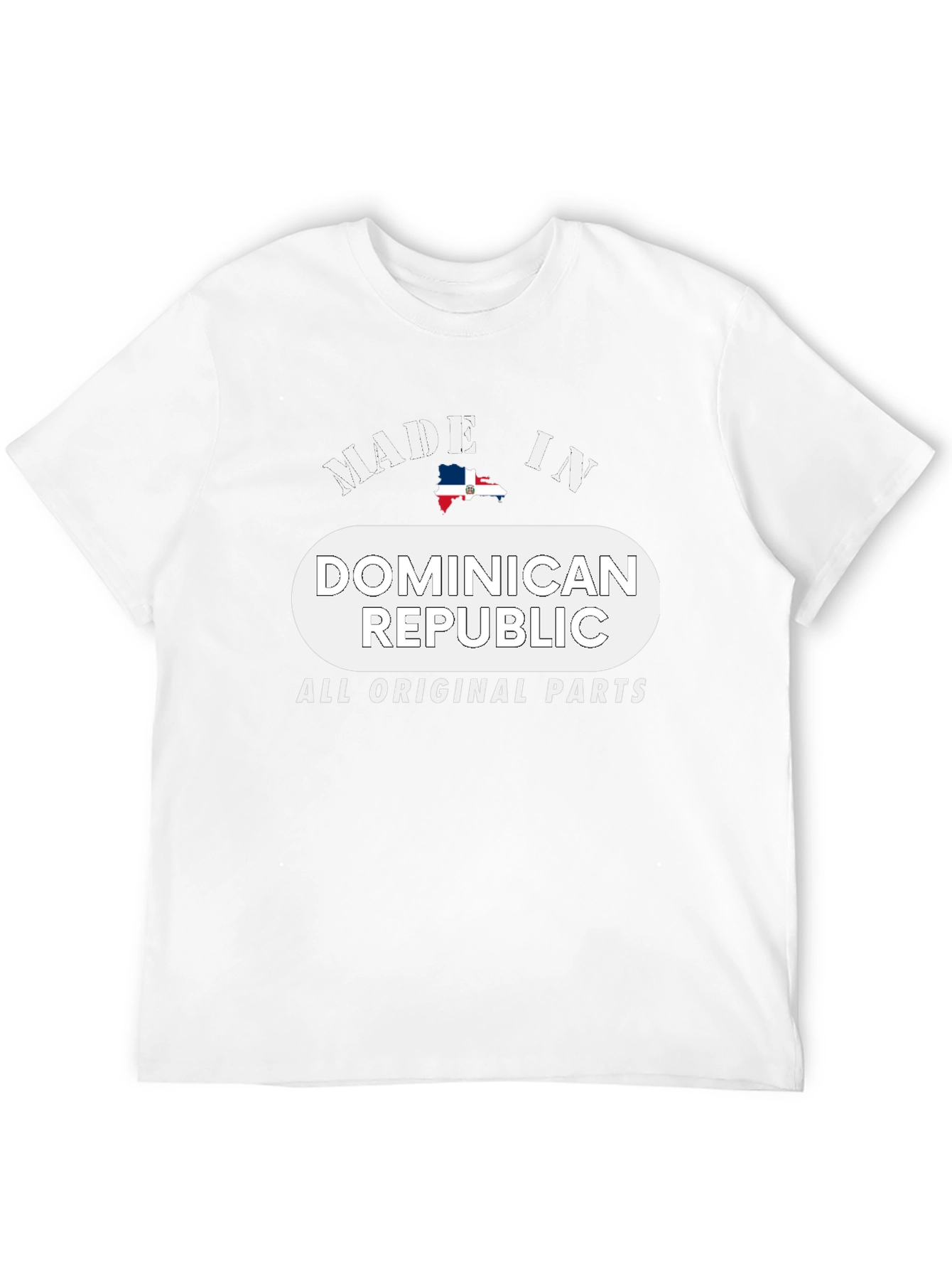 Dominican Republic All Original Parts Black T-Shirt