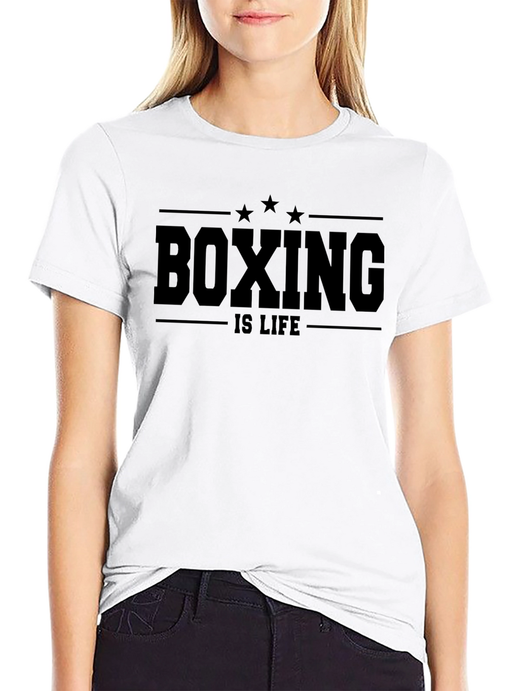 Boxing Is Life Black Graphic T-Shirt