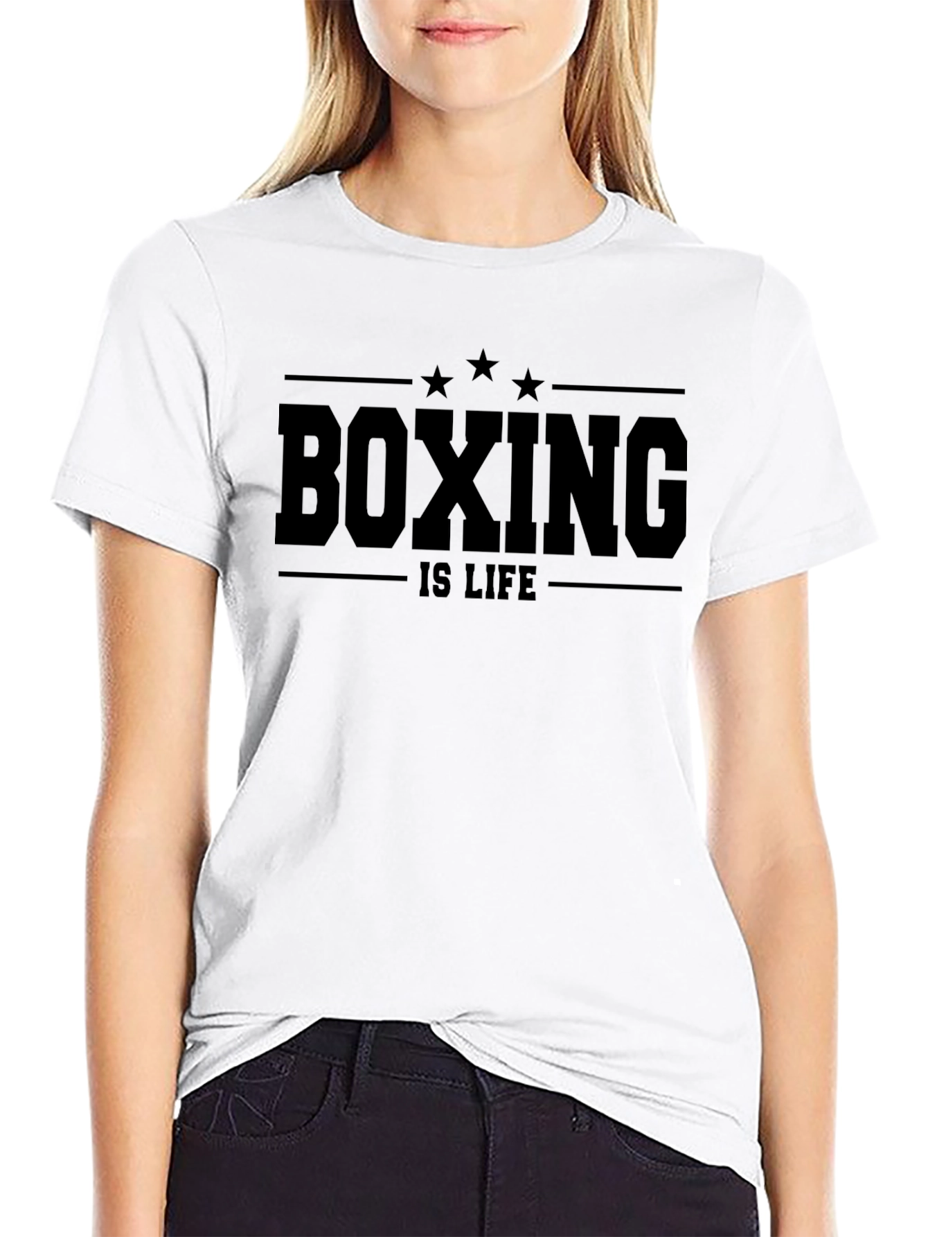 Boxing Is Life Black Graphic T-Shirt