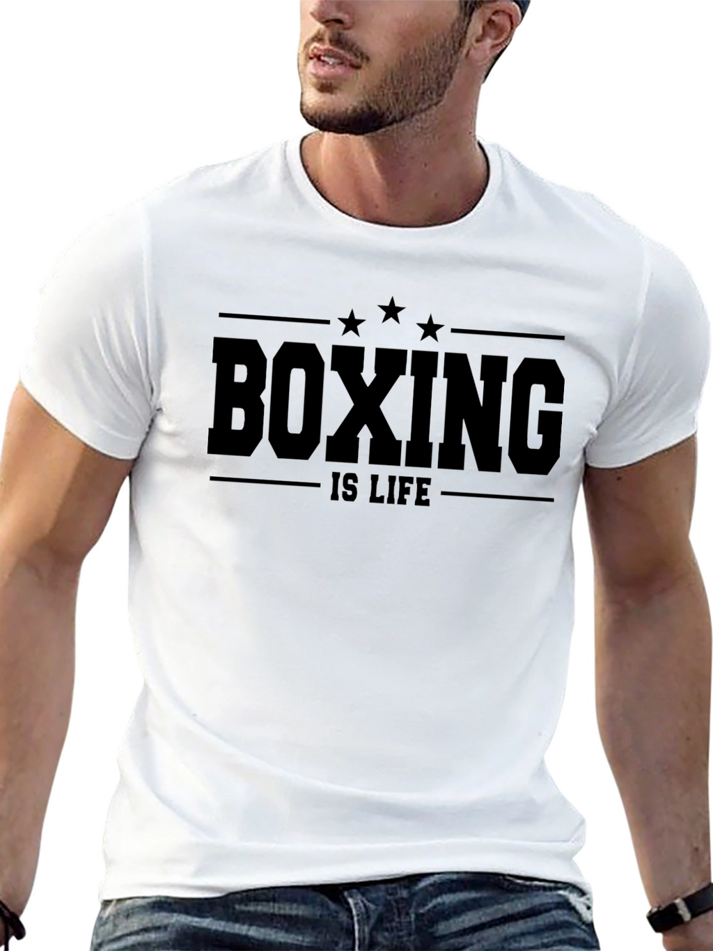Boxing Is Life Black Graphic T-Shirt