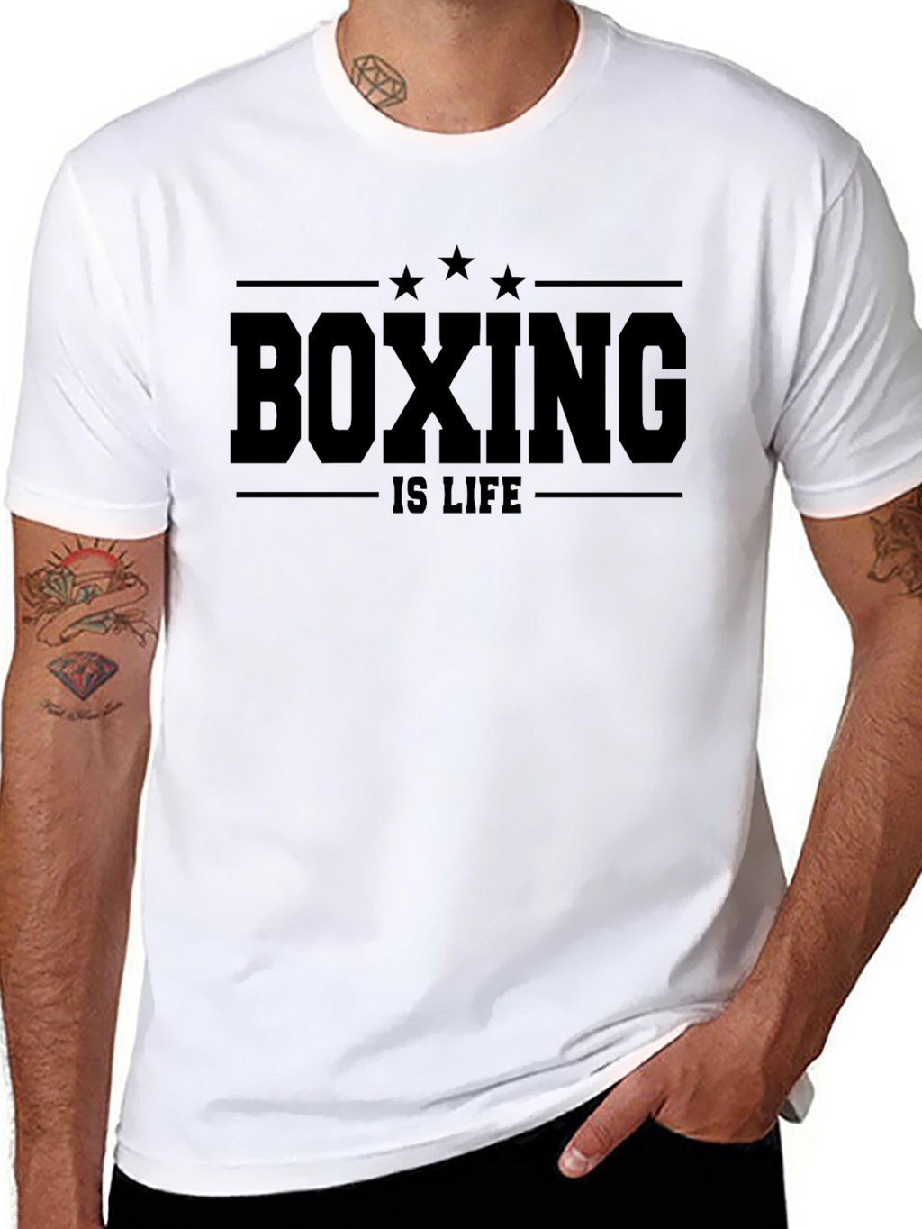 Boxing Is Life Black Graphic T-Shirt