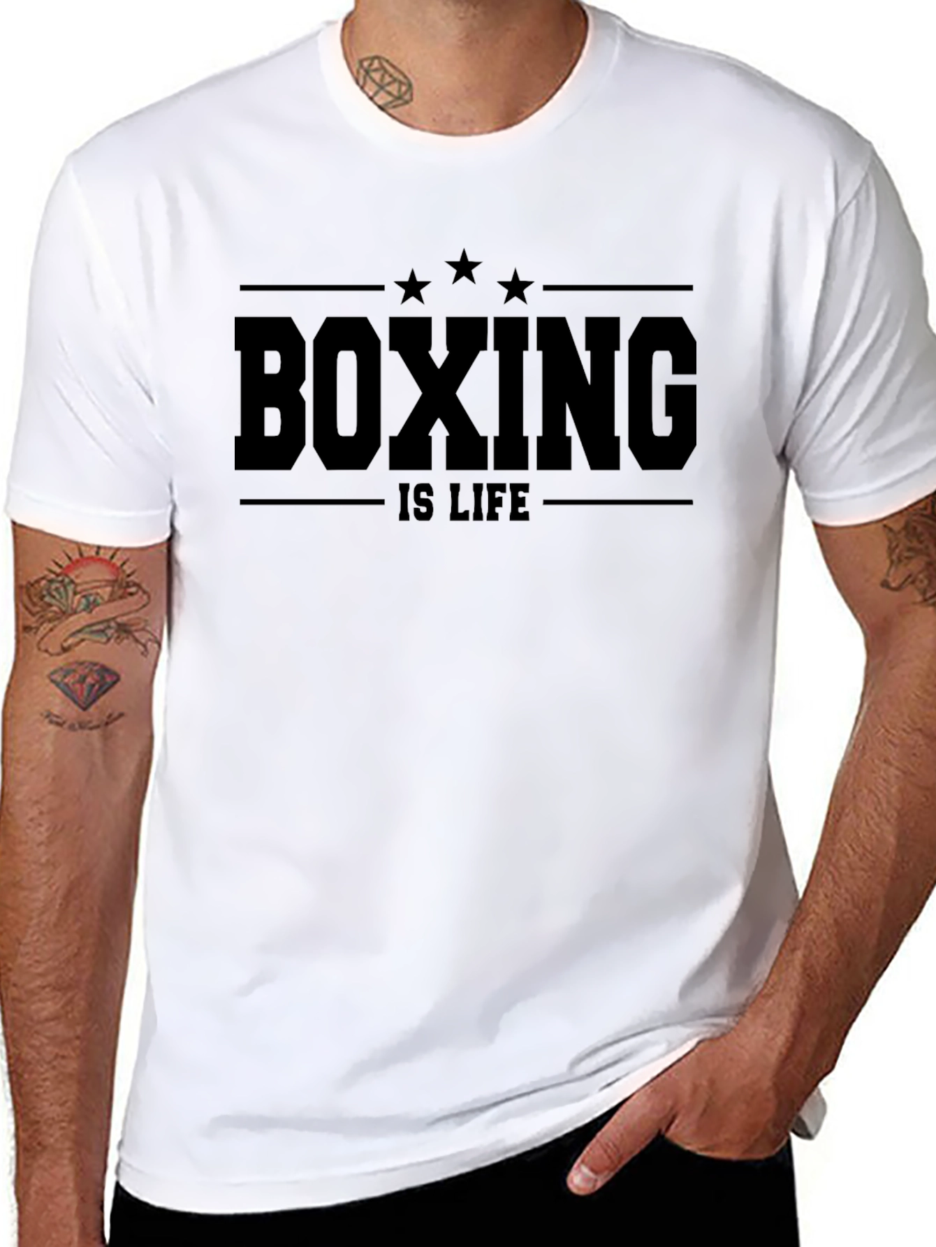 Boxing Is Life Black Graphic T-Shirt