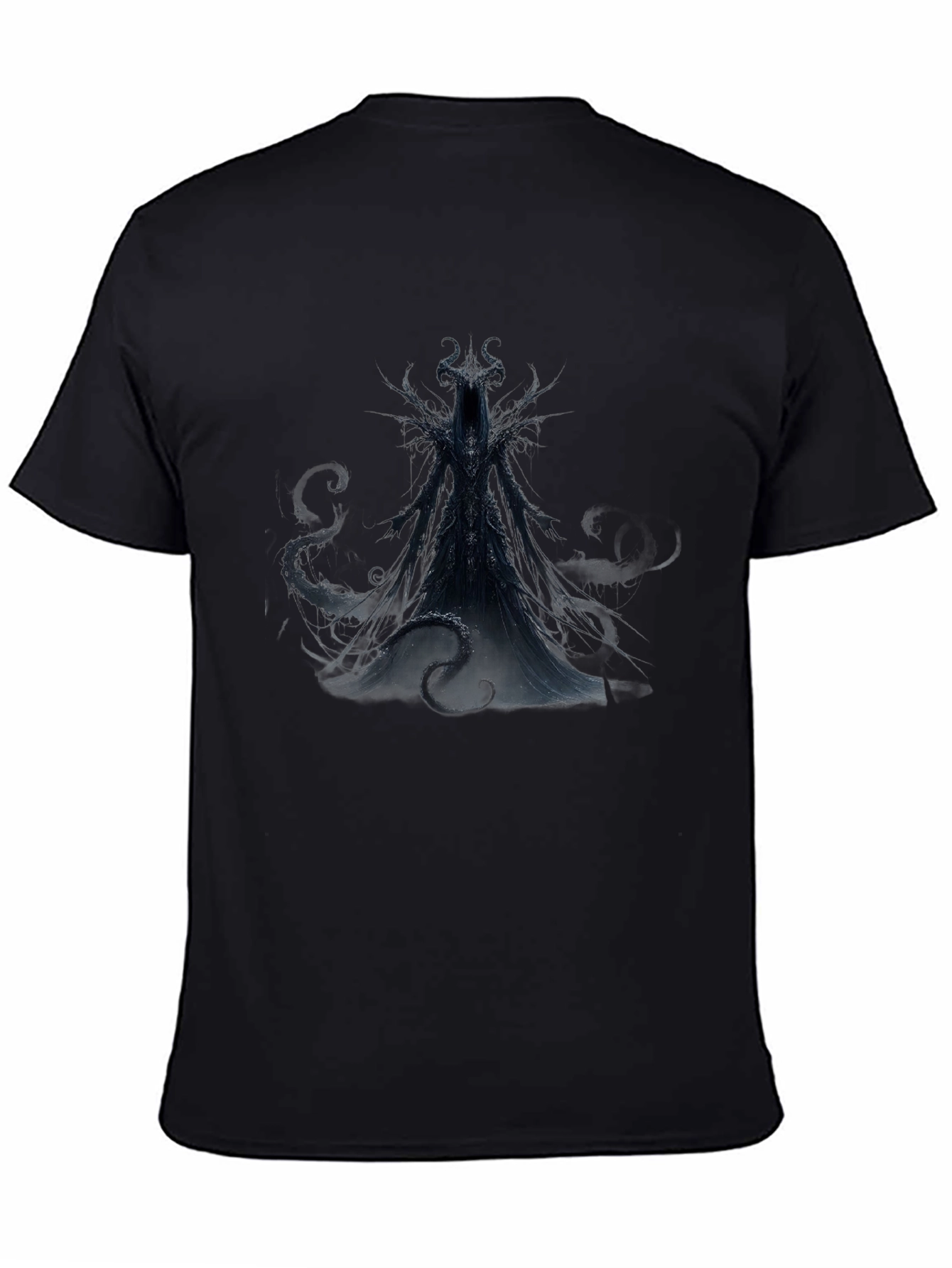 Dark Figure Graphic Print Black T-Shirt