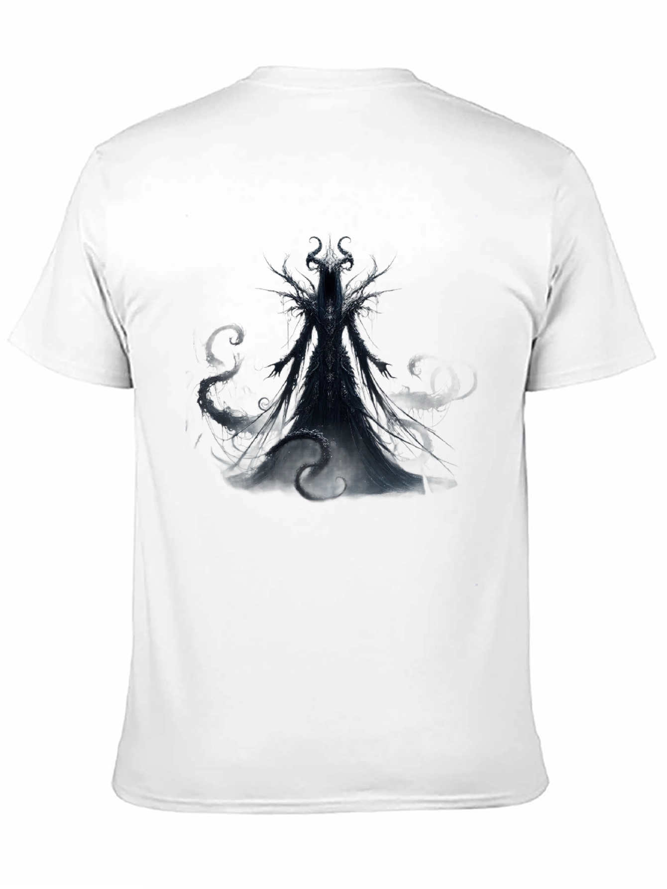 Dark Figure Graphic Print Black T-Shirt