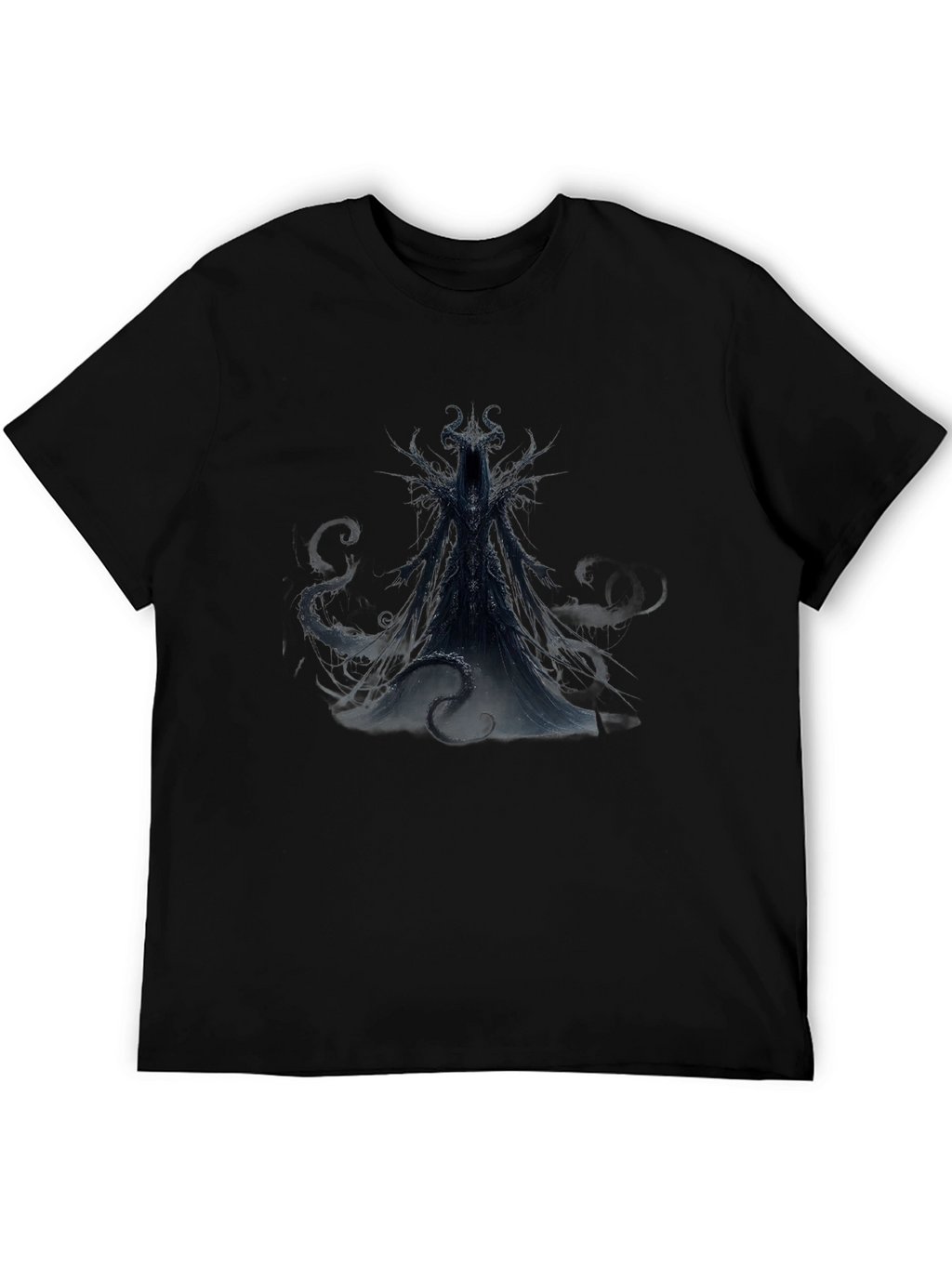 Dark Figure Graphic Print Black T-Shirt