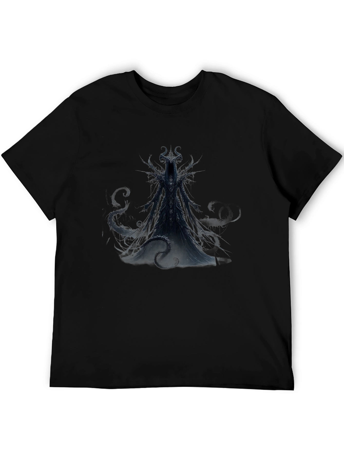 Dark Figure Graphic Print Black T-Shirt