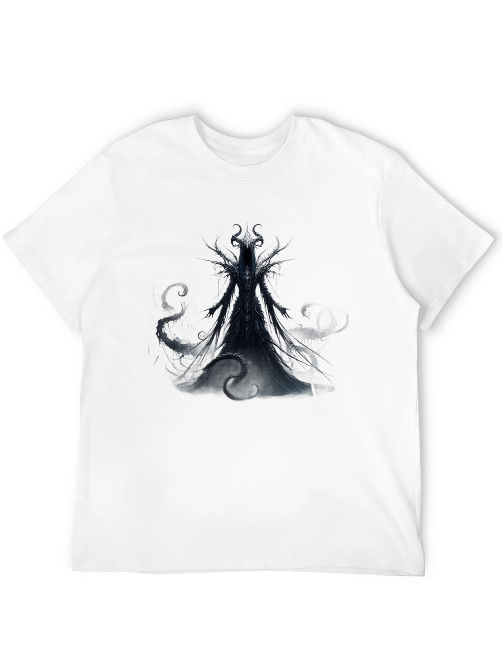 Dark Figure Graphic Print Black T-Shirt