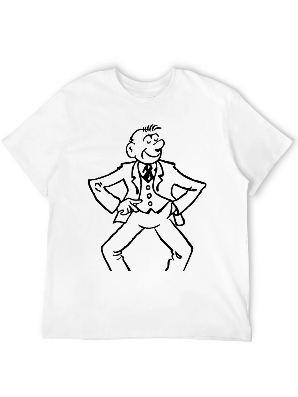 Cartoon Character Graphic Black T-Shirt