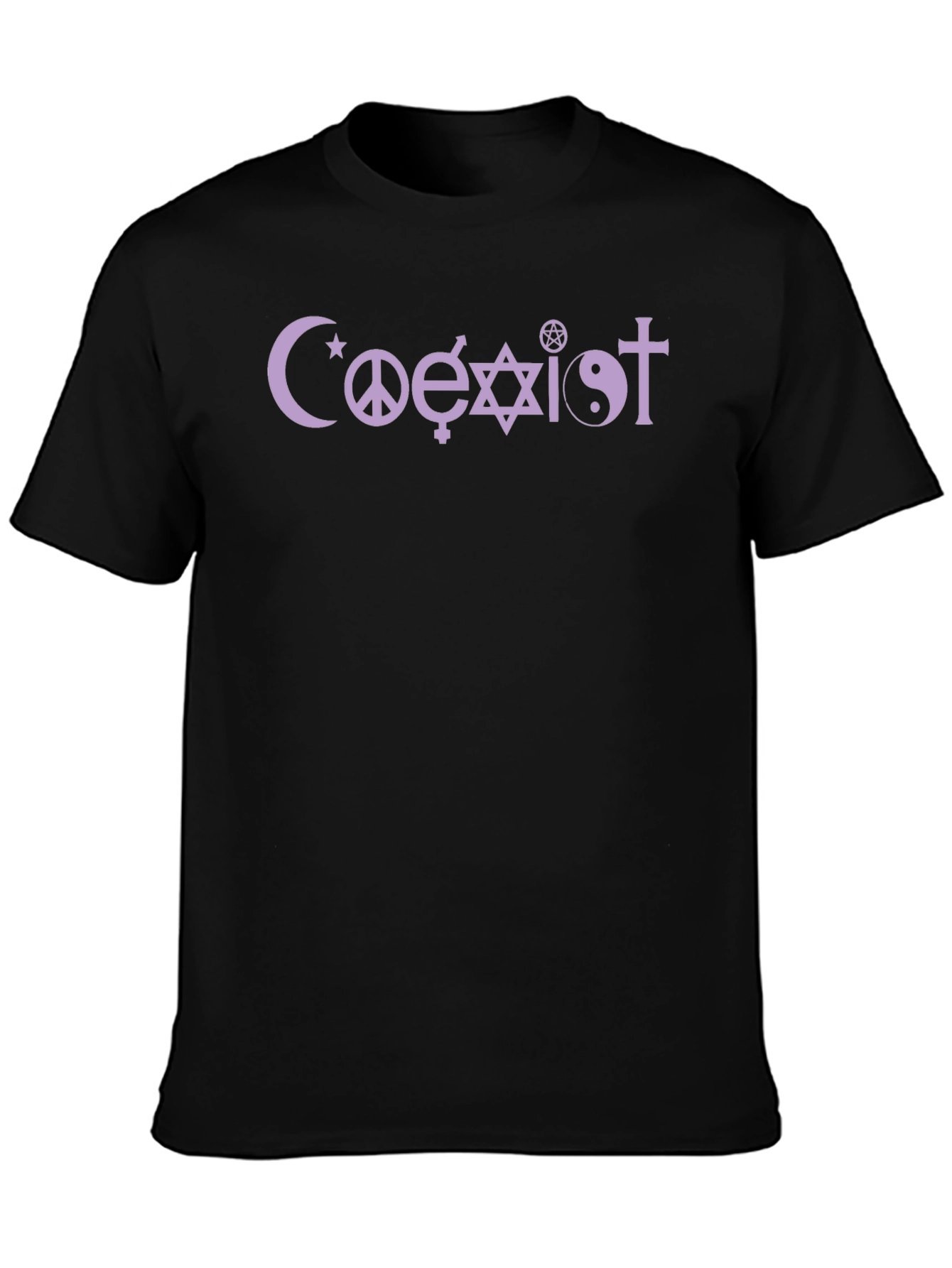 Coexist Graphic Print Black T-Shirt