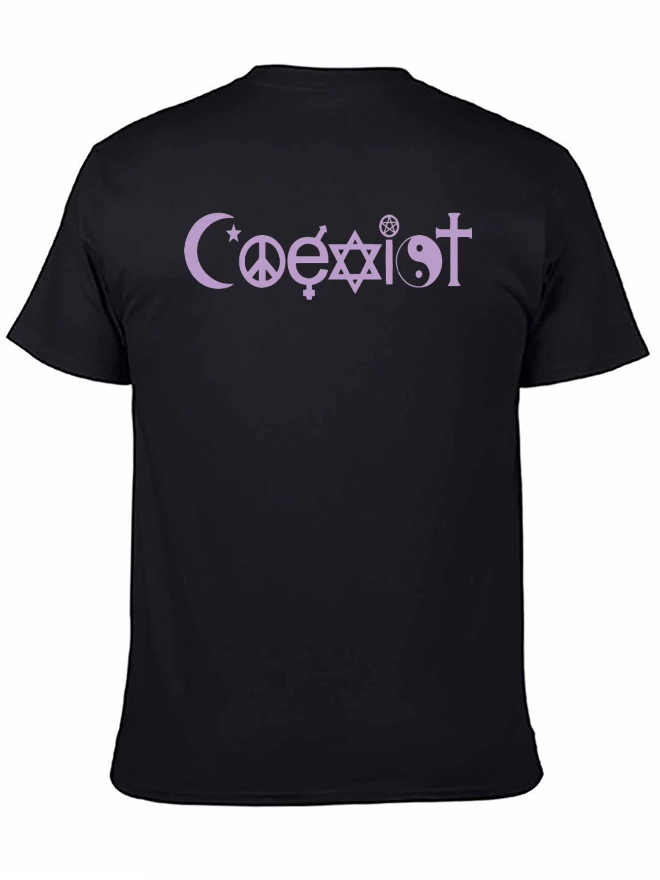 Coexist Graphic Print Black T-Shirt