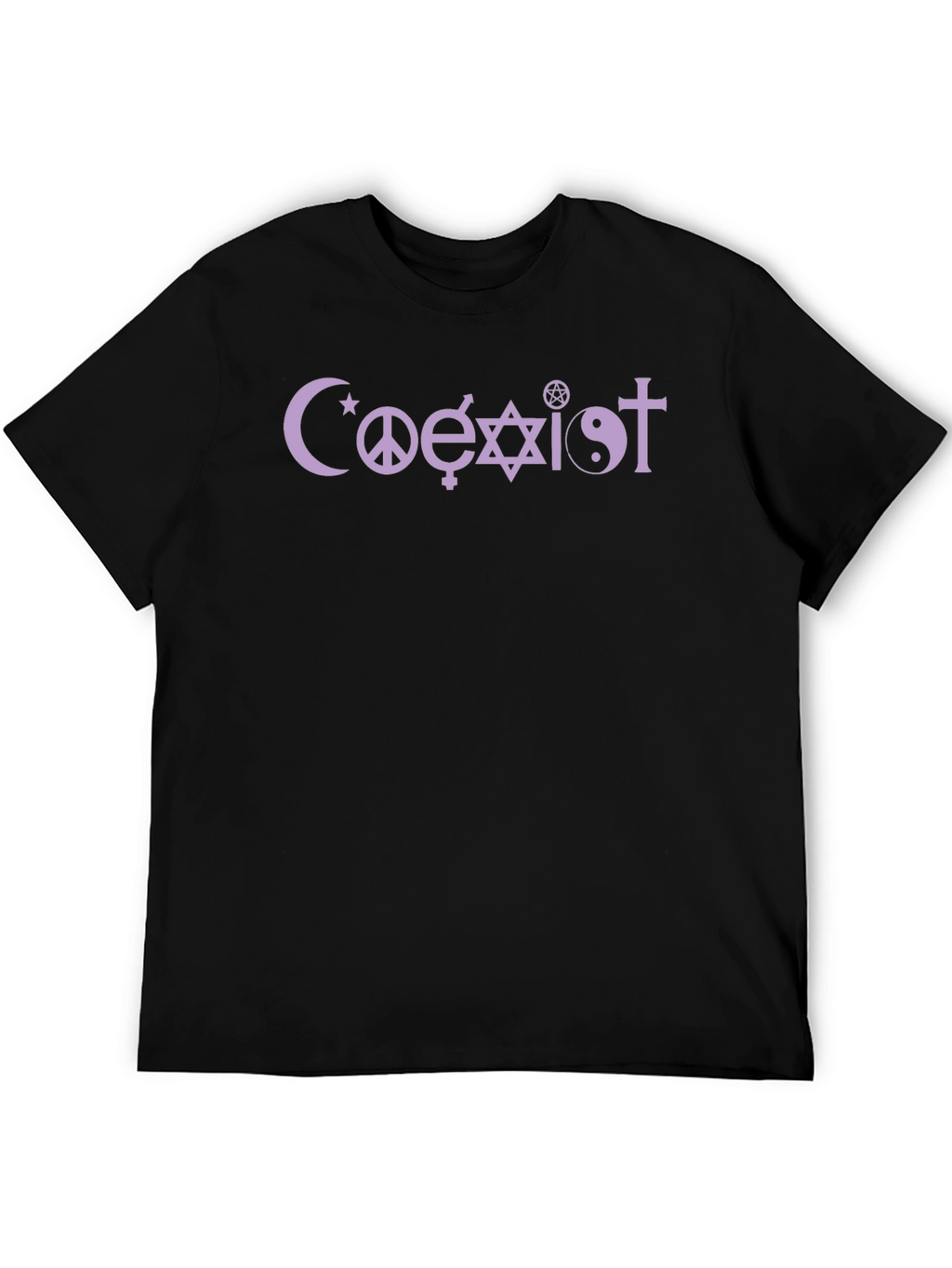 Coexist Graphic Print Black T-Shirt