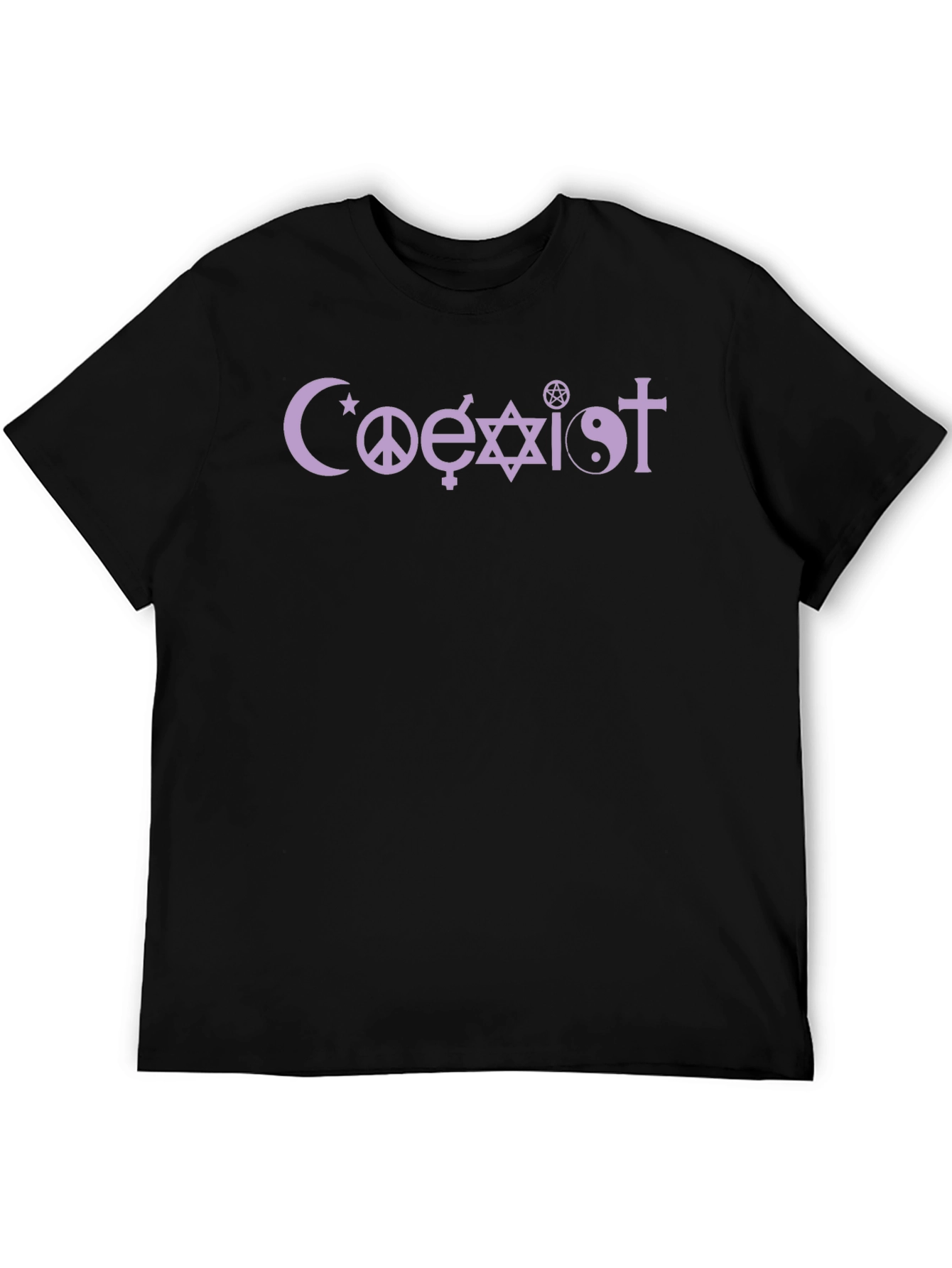 Coexist Graphic Print Black T-Shirt