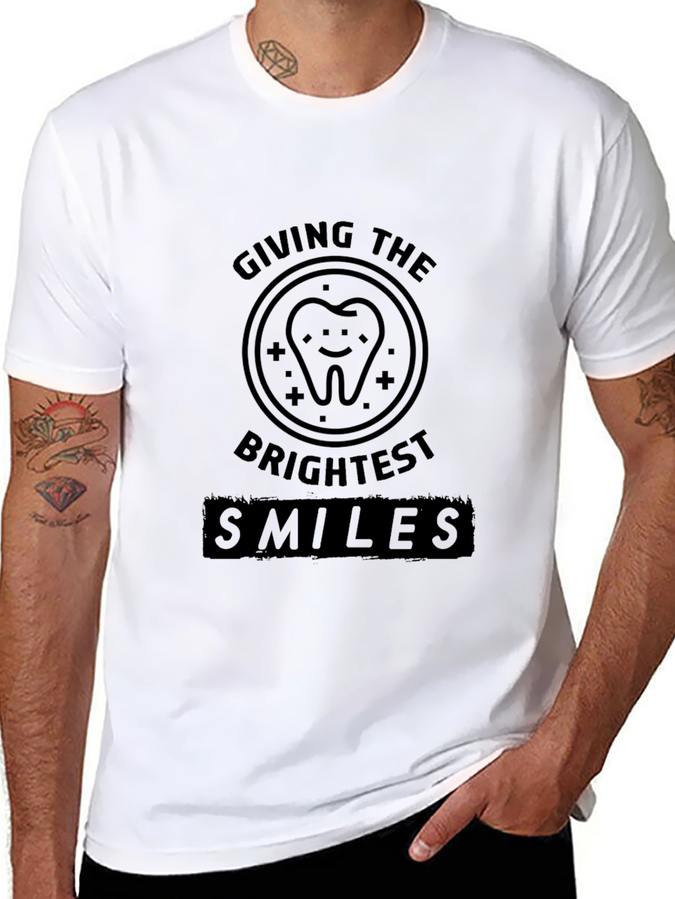 Brightest Smiles Graphic Tee - Black Dental Shirt