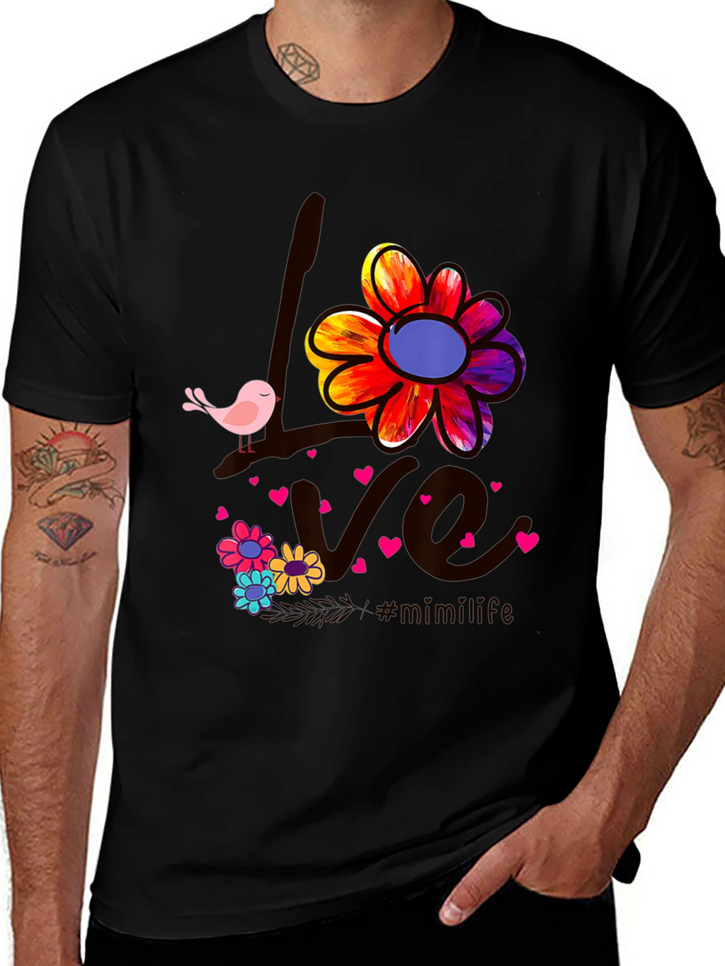 Love Bird Floral Graphic Tee