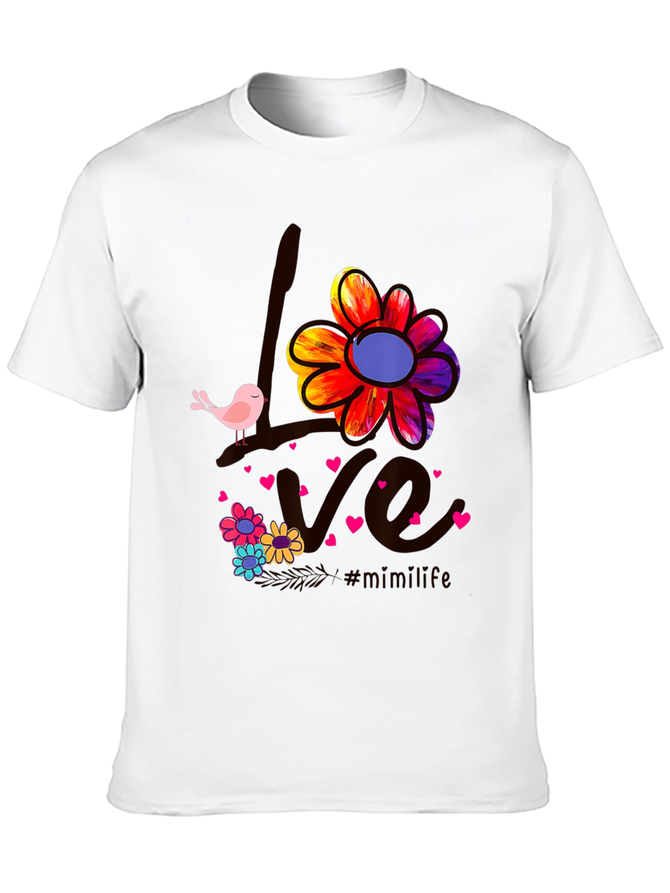 Love Bird Floral Graphic Tee