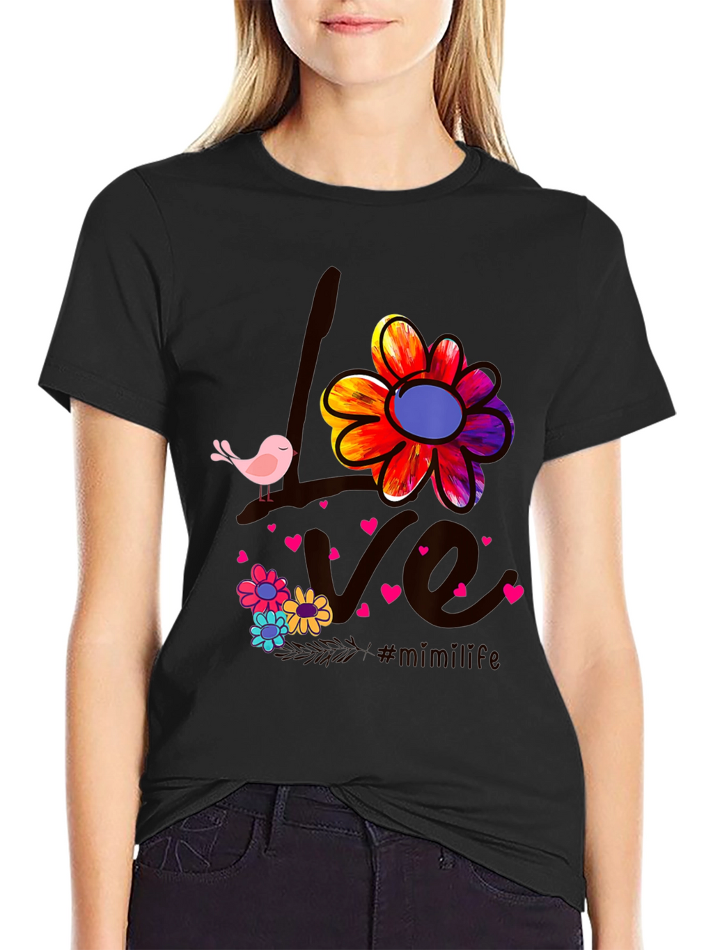Love Bird Floral Graphic Tee