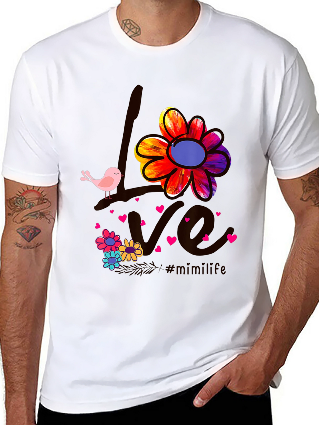Love Bird Floral Graphic Tee