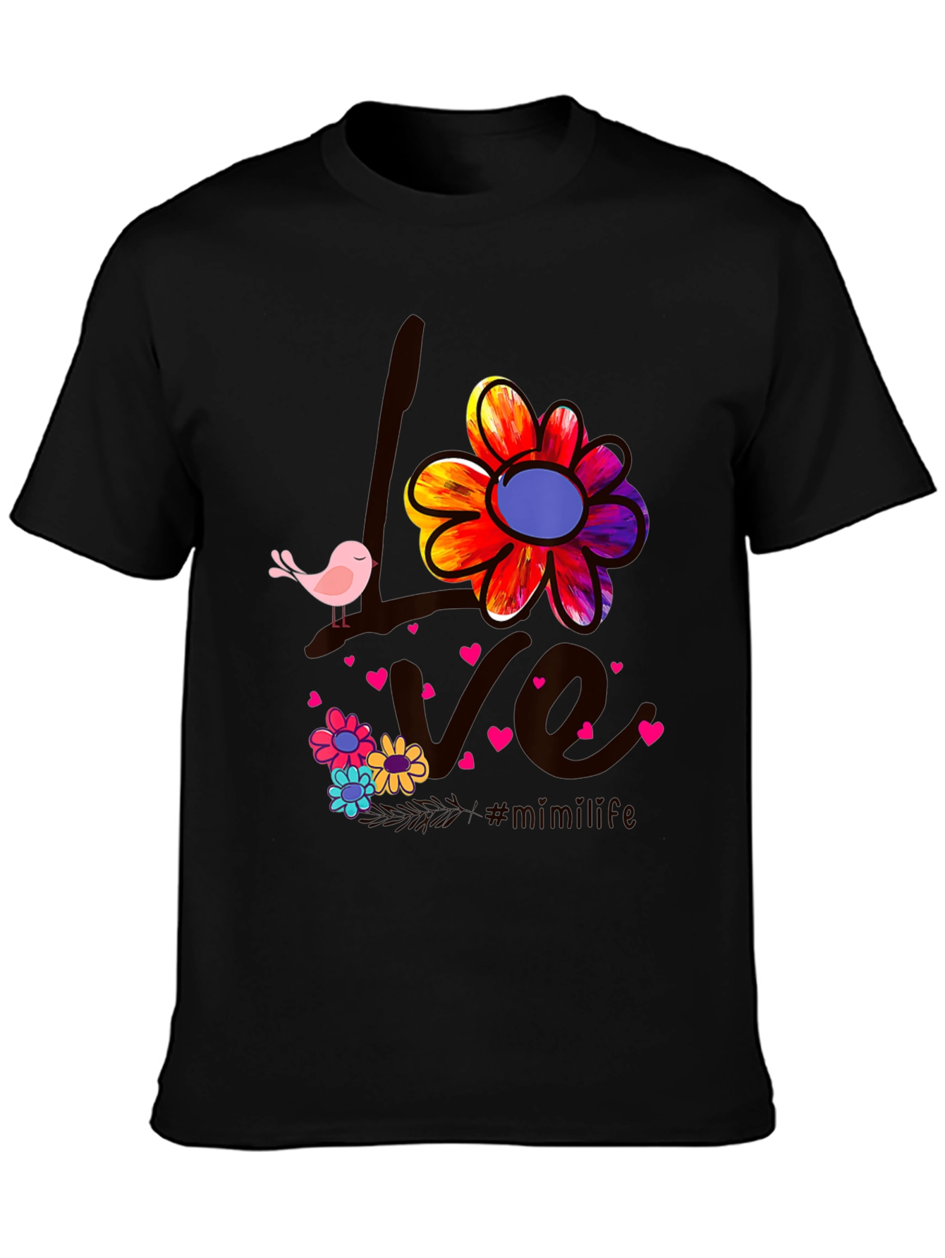 Love Bird Floral Graphic Tee