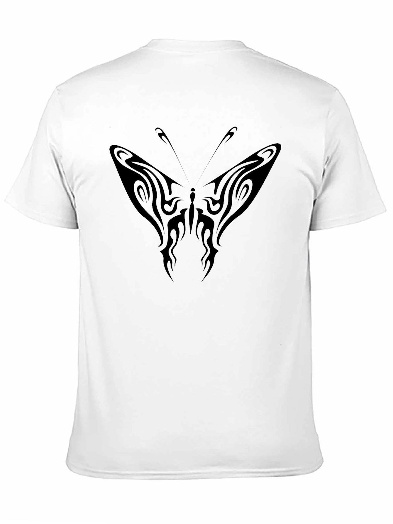 Tribal Butterfly Graphic Tee - Black