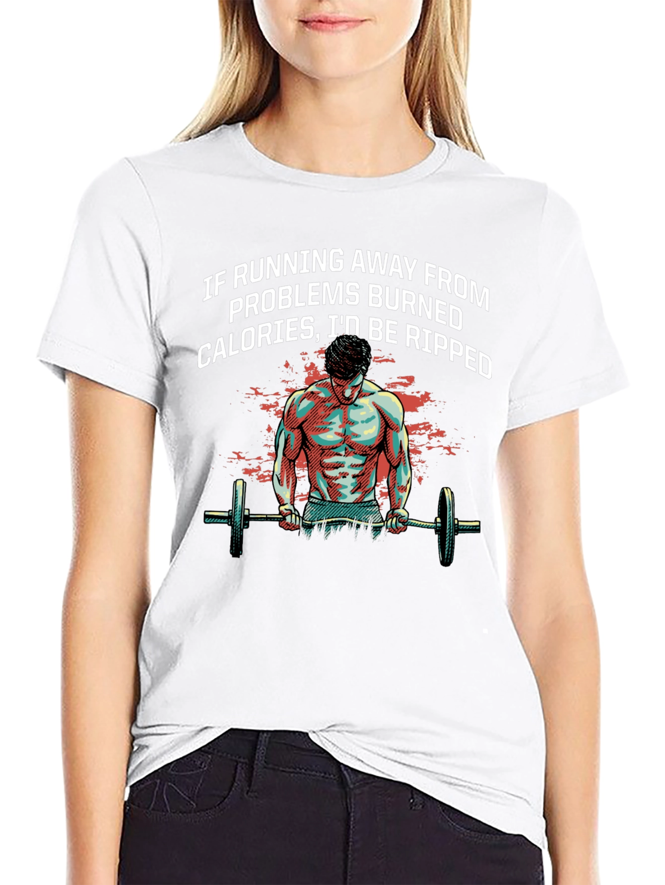 Funny Gym T-Shirt - Running Away From Problems