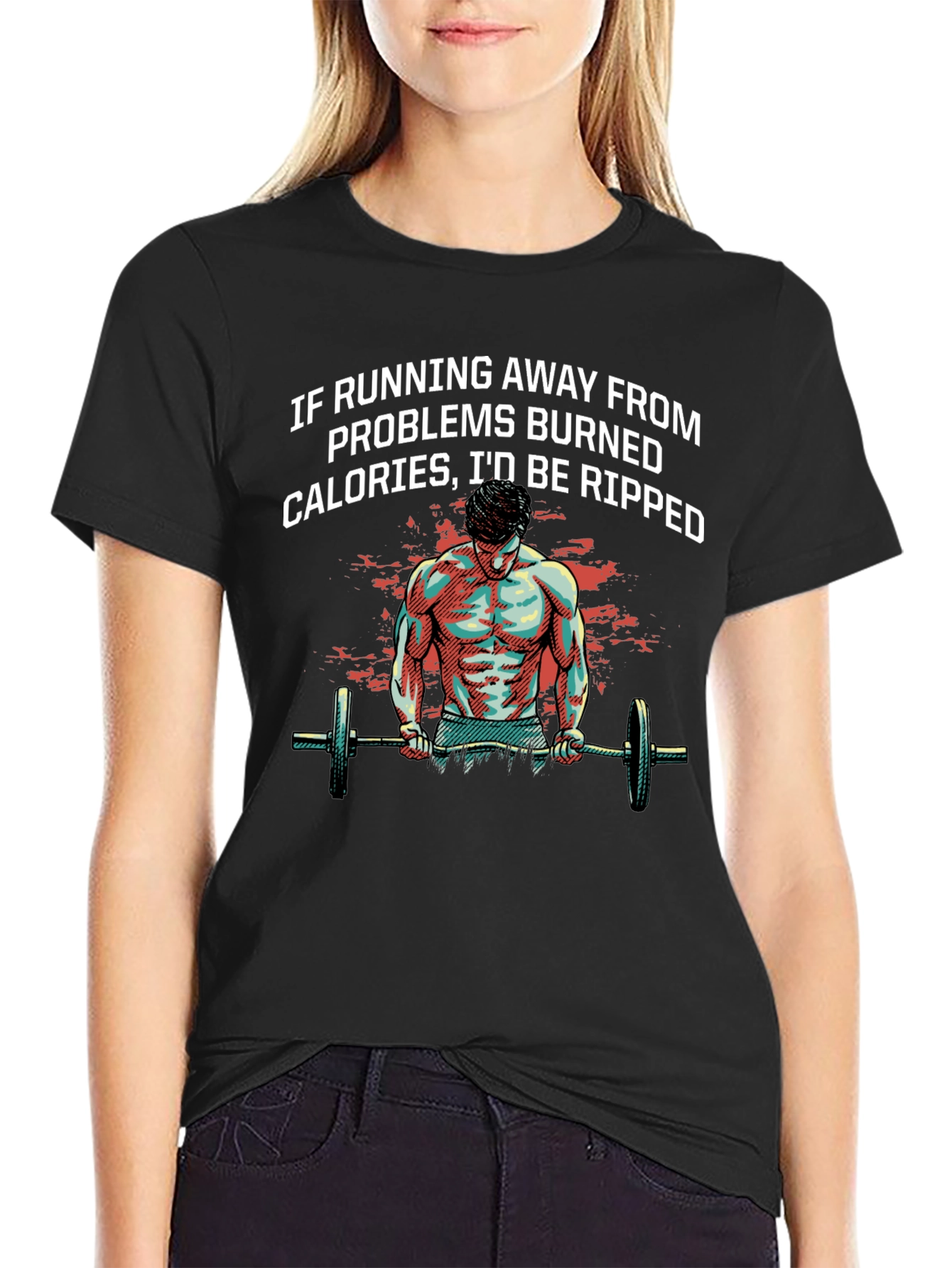 Funny Gym T-Shirt - Running Away From Problems