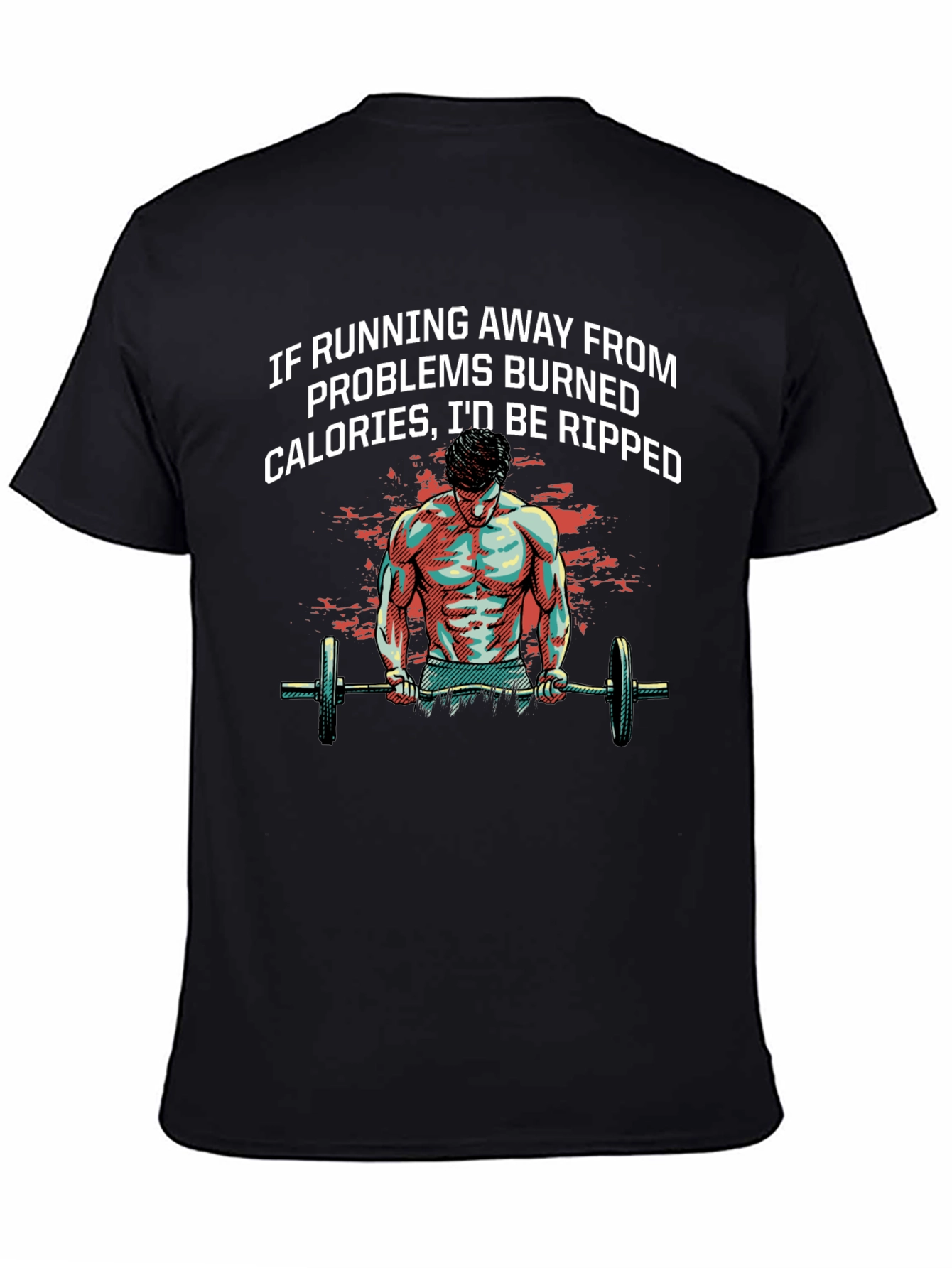 Funny Gym T-Shirt - Running Away From Problems