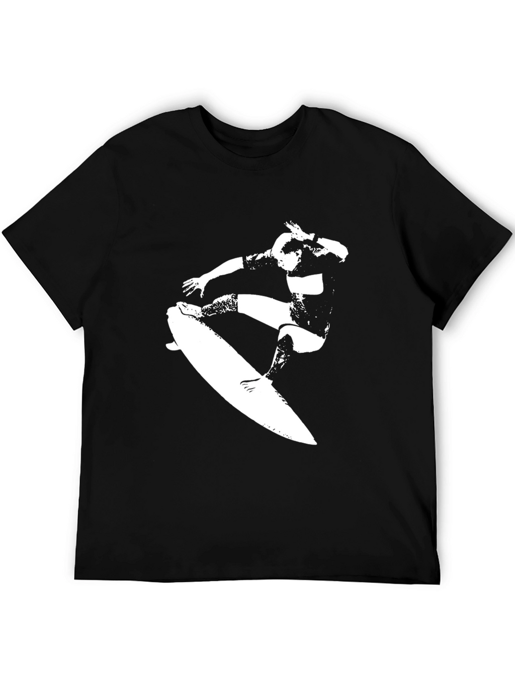 Black Surfer Graphic Tee - Casual Style