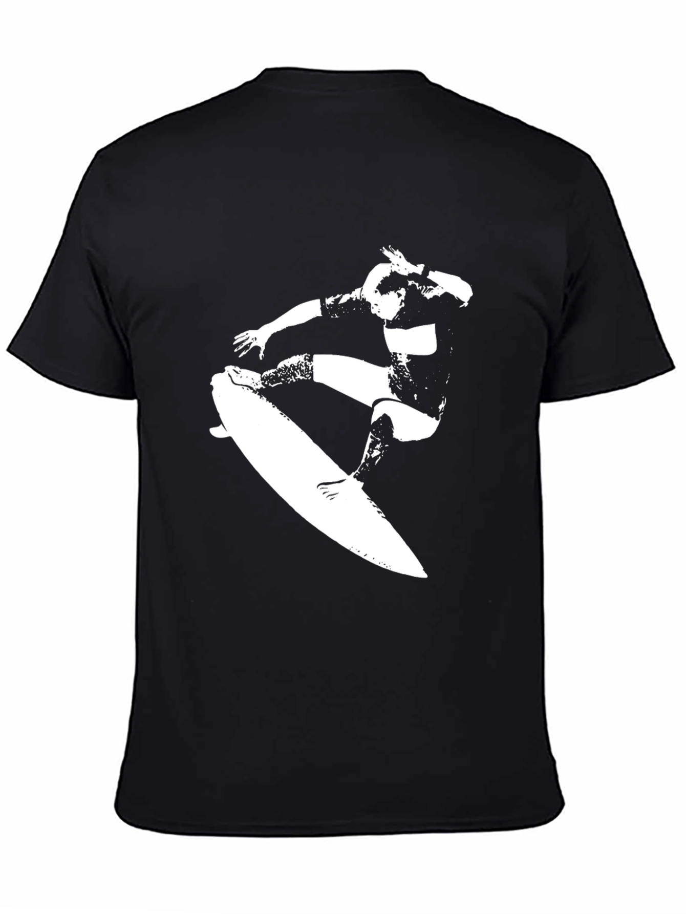 Black Surfer Graphic Tee - Casual Style