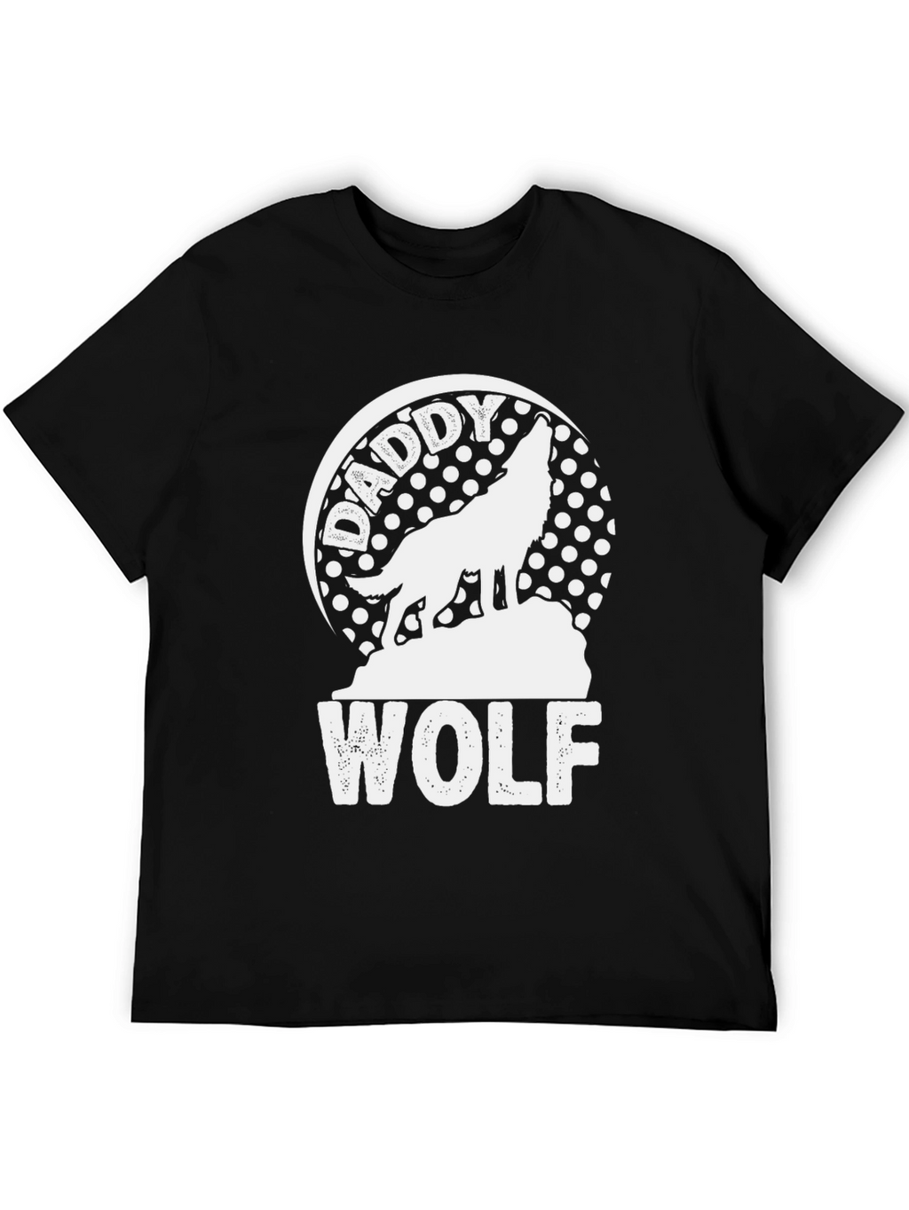 Daddy Wolf Black T-Shirt - Graphic Tee