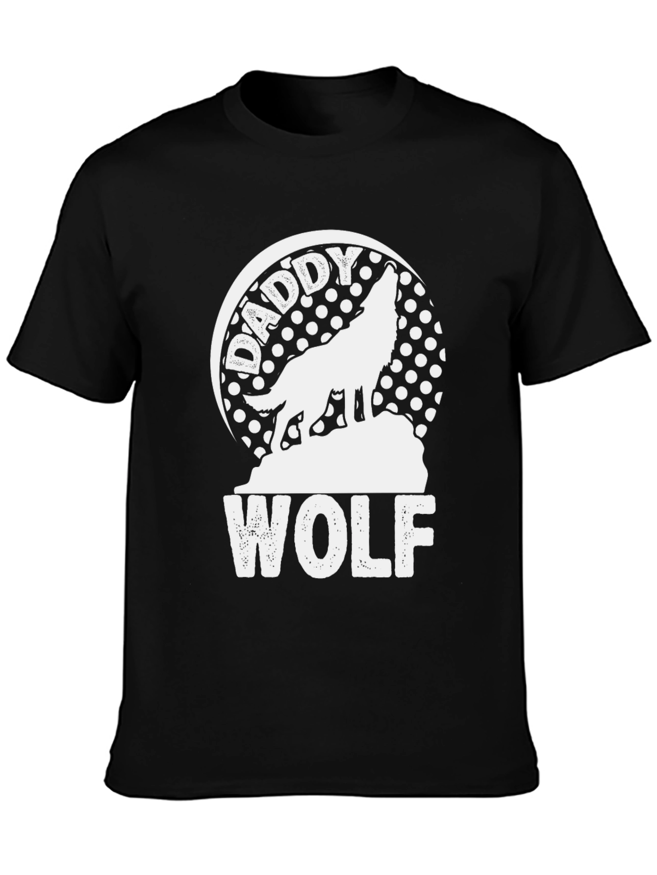 Daddy Wolf Black T-Shirt - Graphic Tee