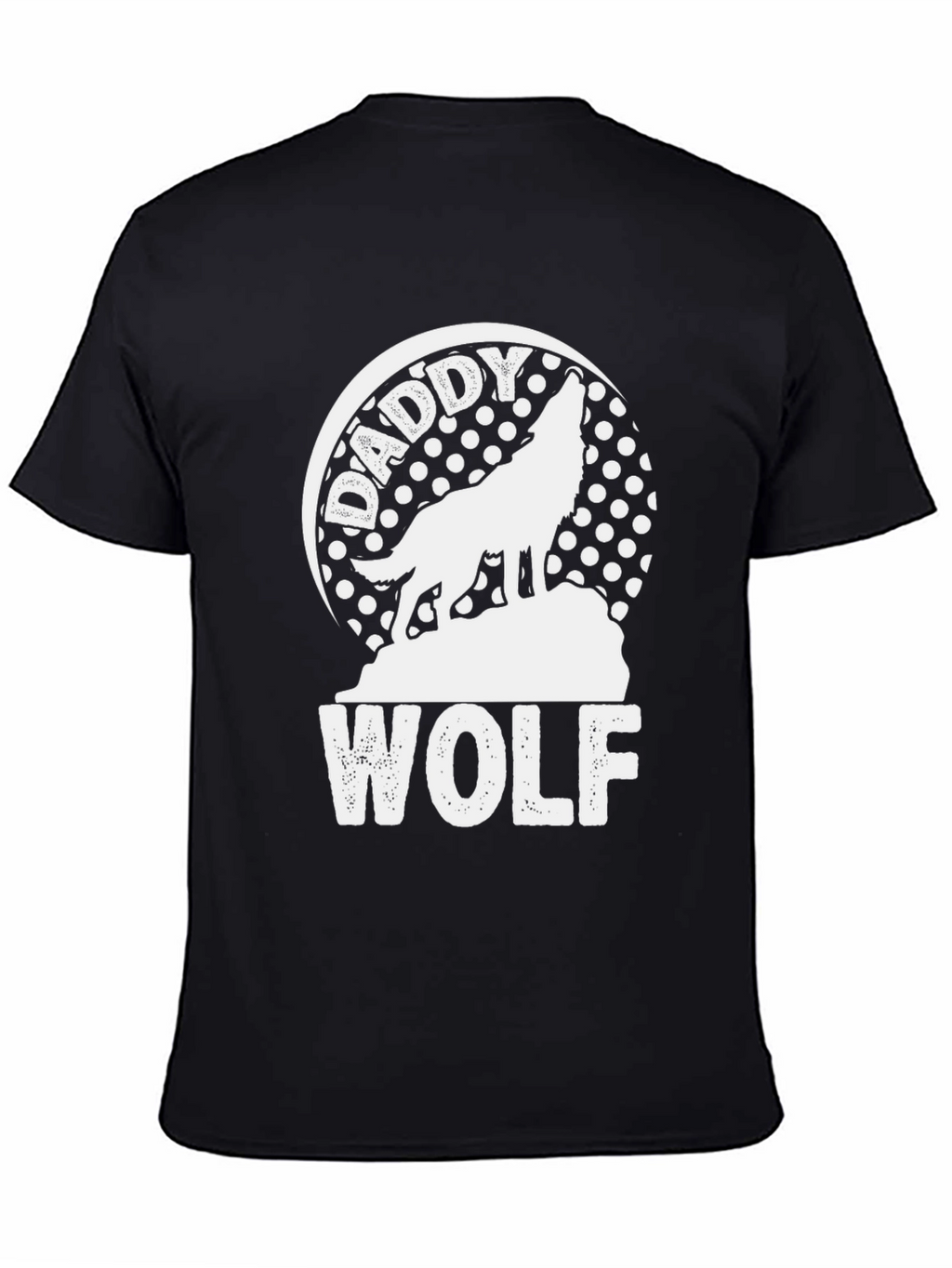 Daddy Wolf Black T-Shirt - Graphic Tee