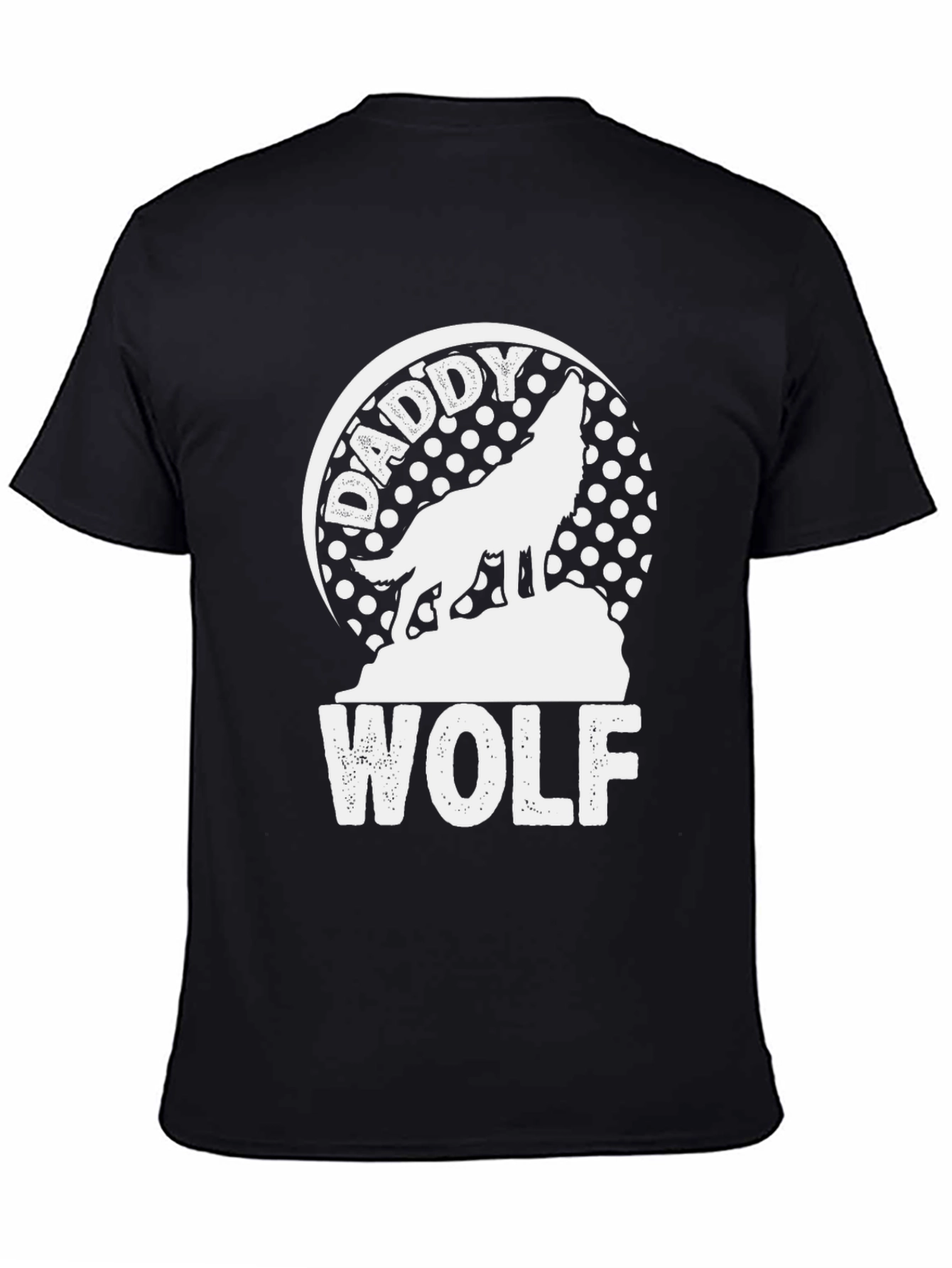 Daddy Wolf Black T-Shirt - Graphic Tee
