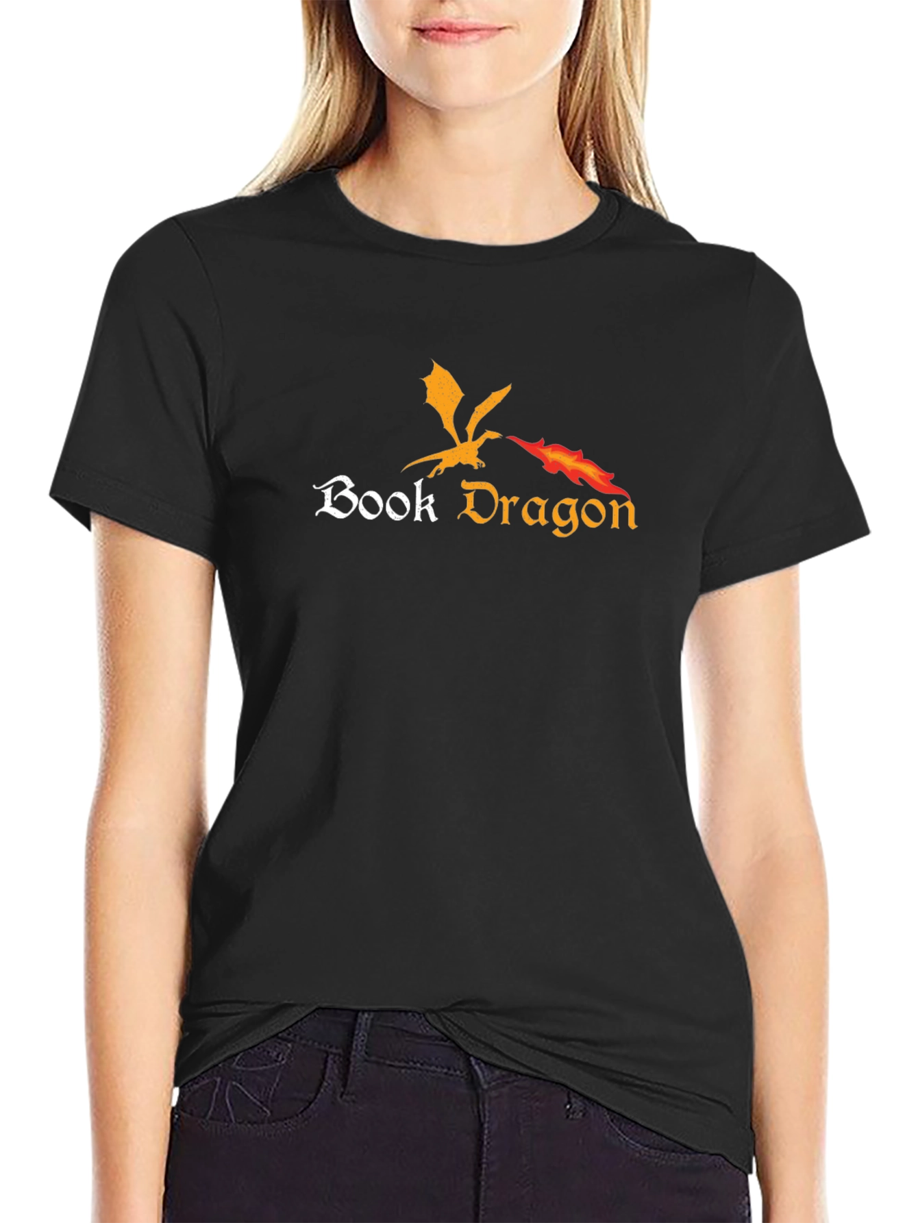 Book Dragon T-Shirt - Fantasy Reader Tee