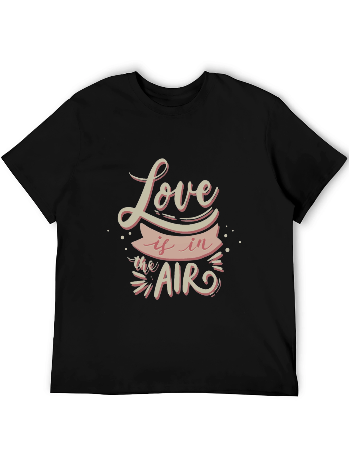 Love is in the Air Black Graphic Tee